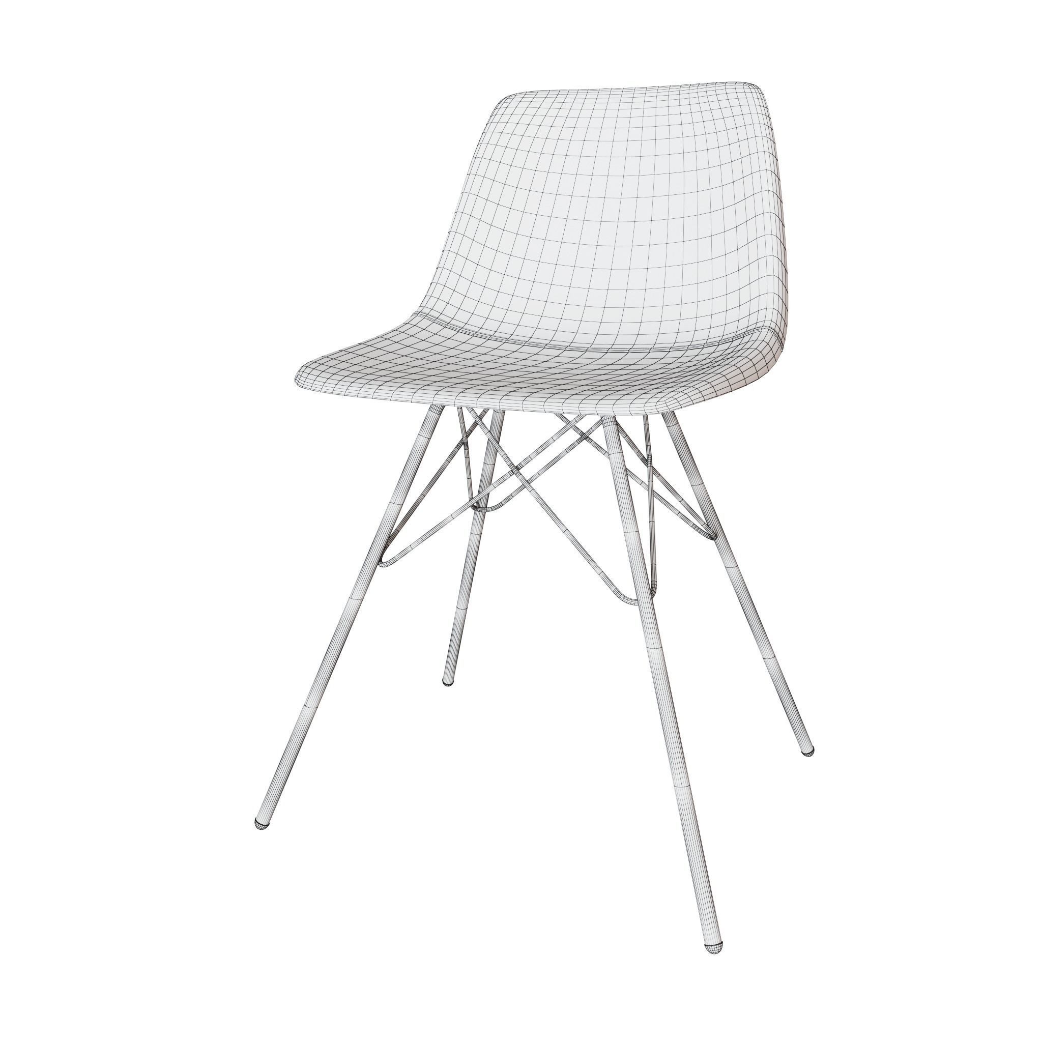 Modern dining room chair set Free low-poly 3D model_12