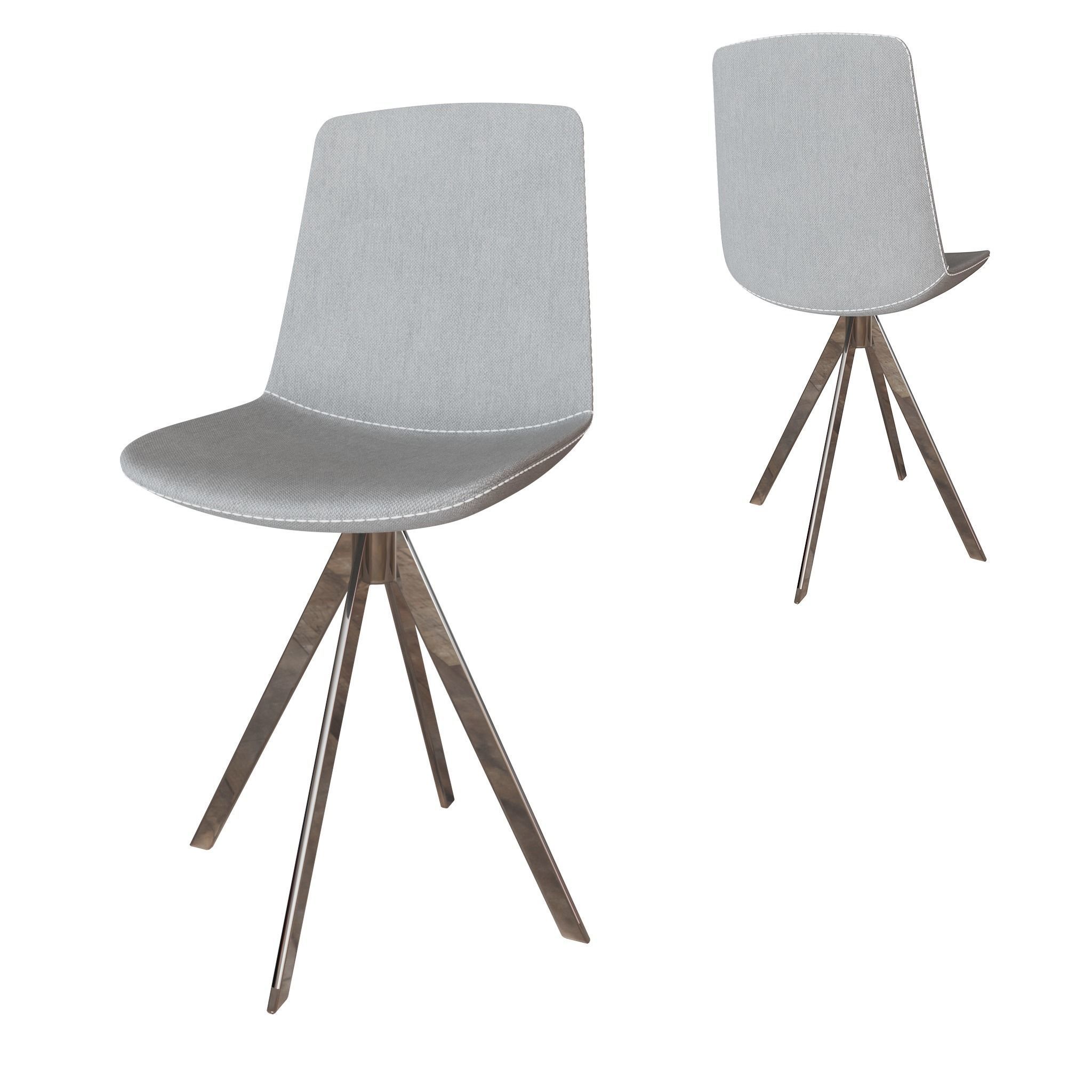Modern dining room chair set Free low-poly 3D model_8