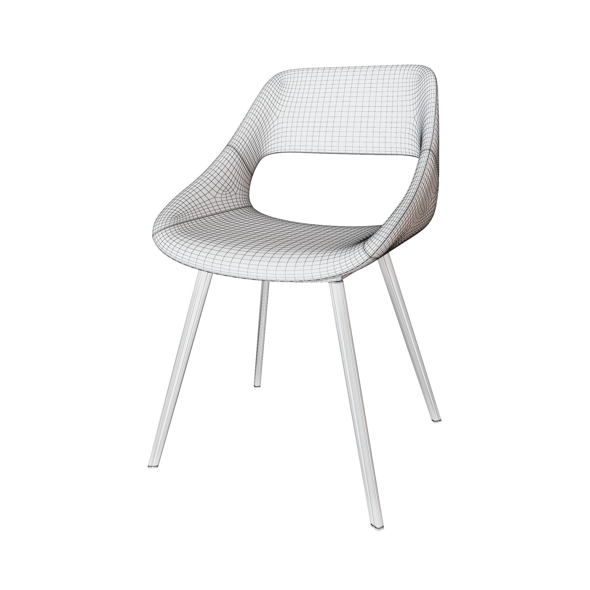 Modern dining room chair set Free low-poly 3D model_14