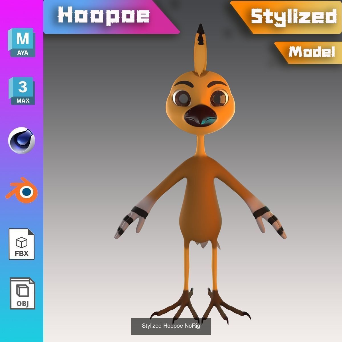 Stylized Birds NoRig 3D Model Collection_1