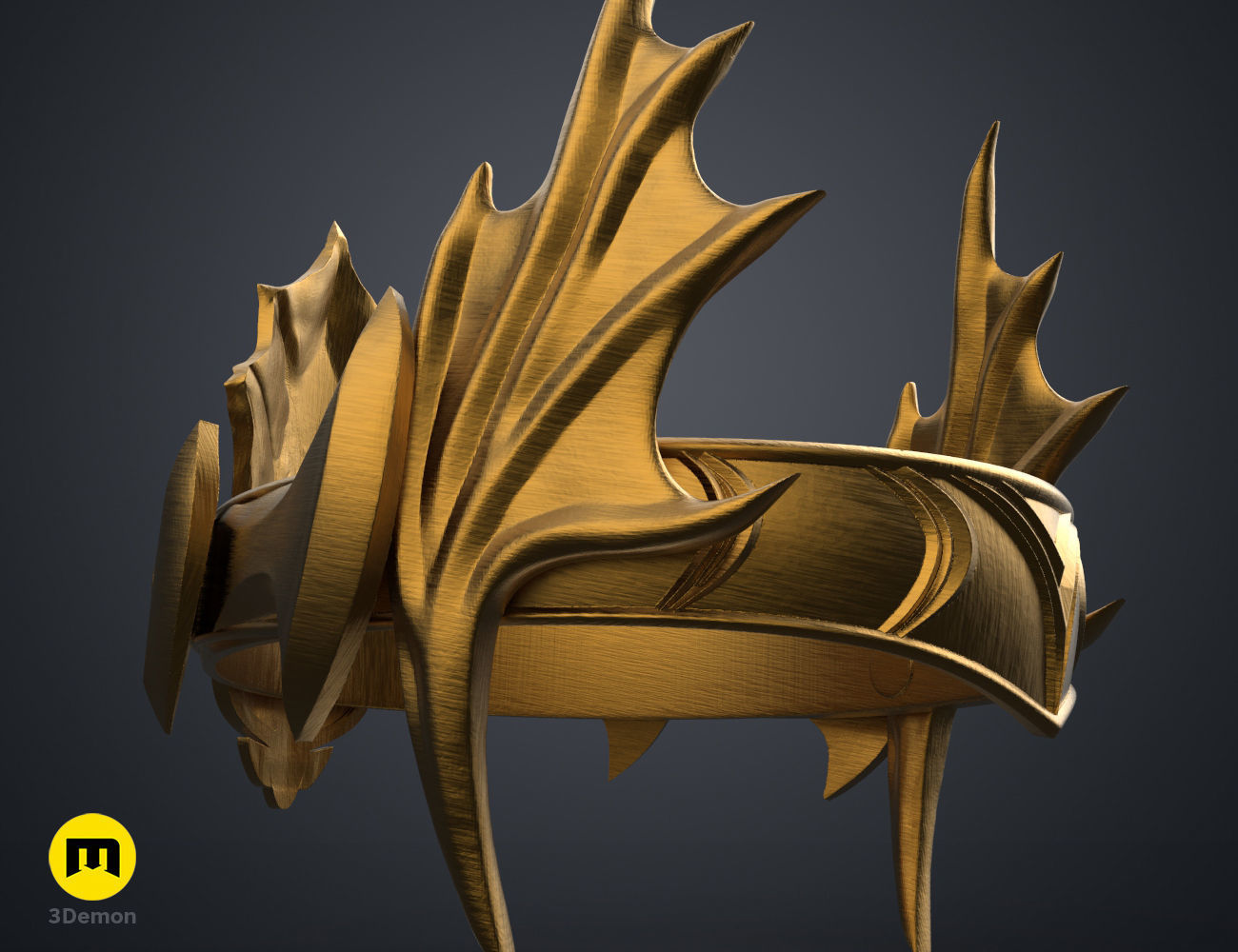 King Atlan Crown - Aquaman 3D print model_3