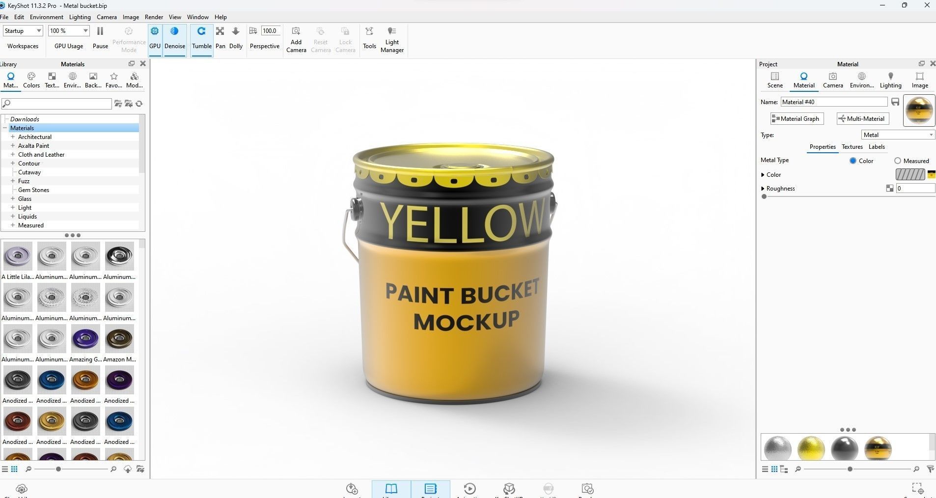 Metal Paint Bucket Mockup 3D model_20