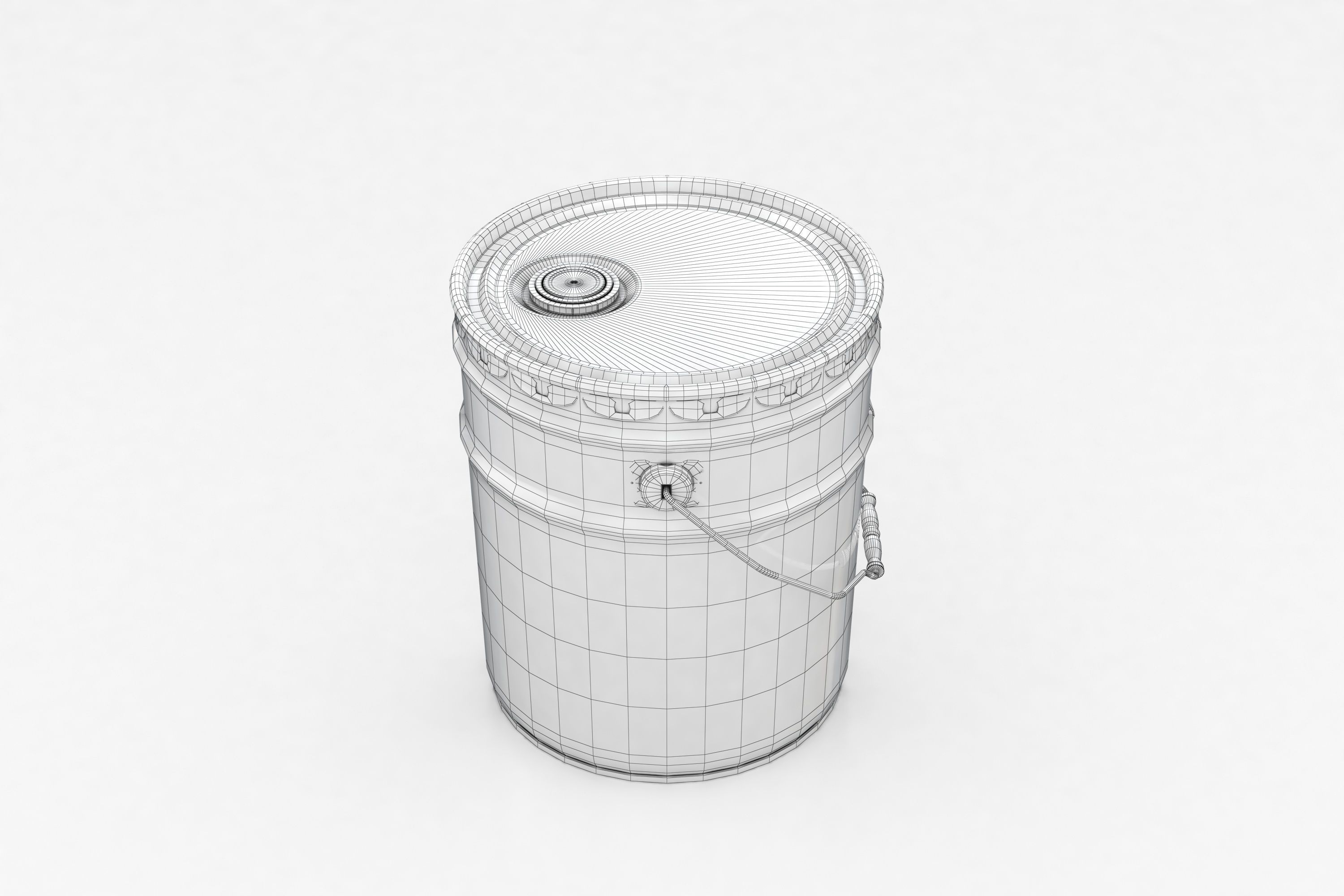 Metal Paint Bucket Mockup 3D model_14