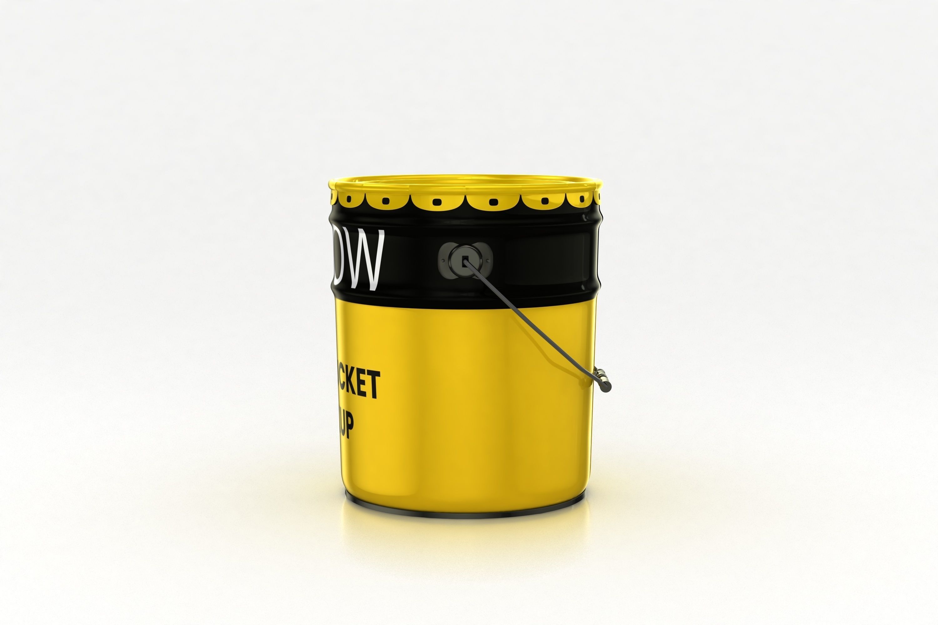 Metal Paint Bucket Mockup 3D model_5