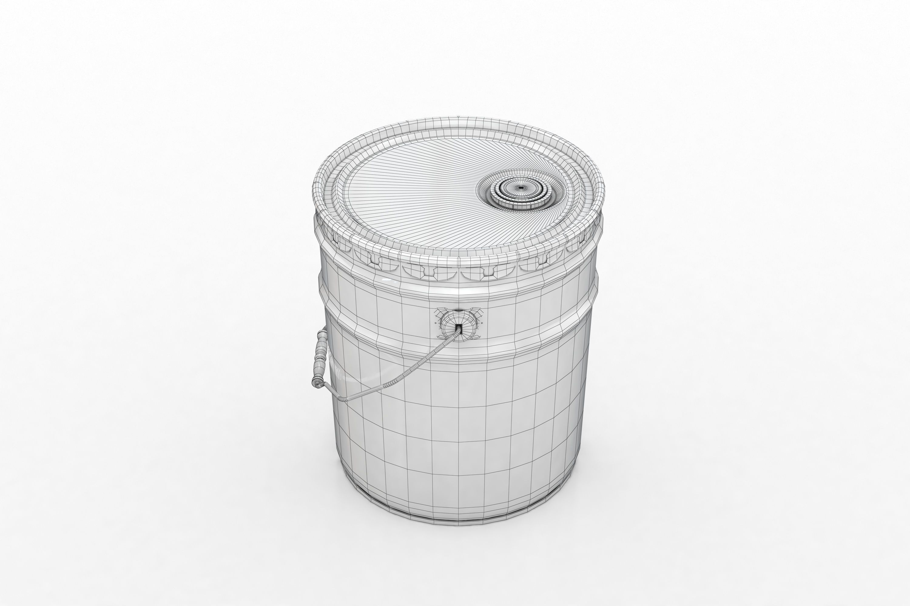 Metal Paint Bucket Mockup 3D model_15