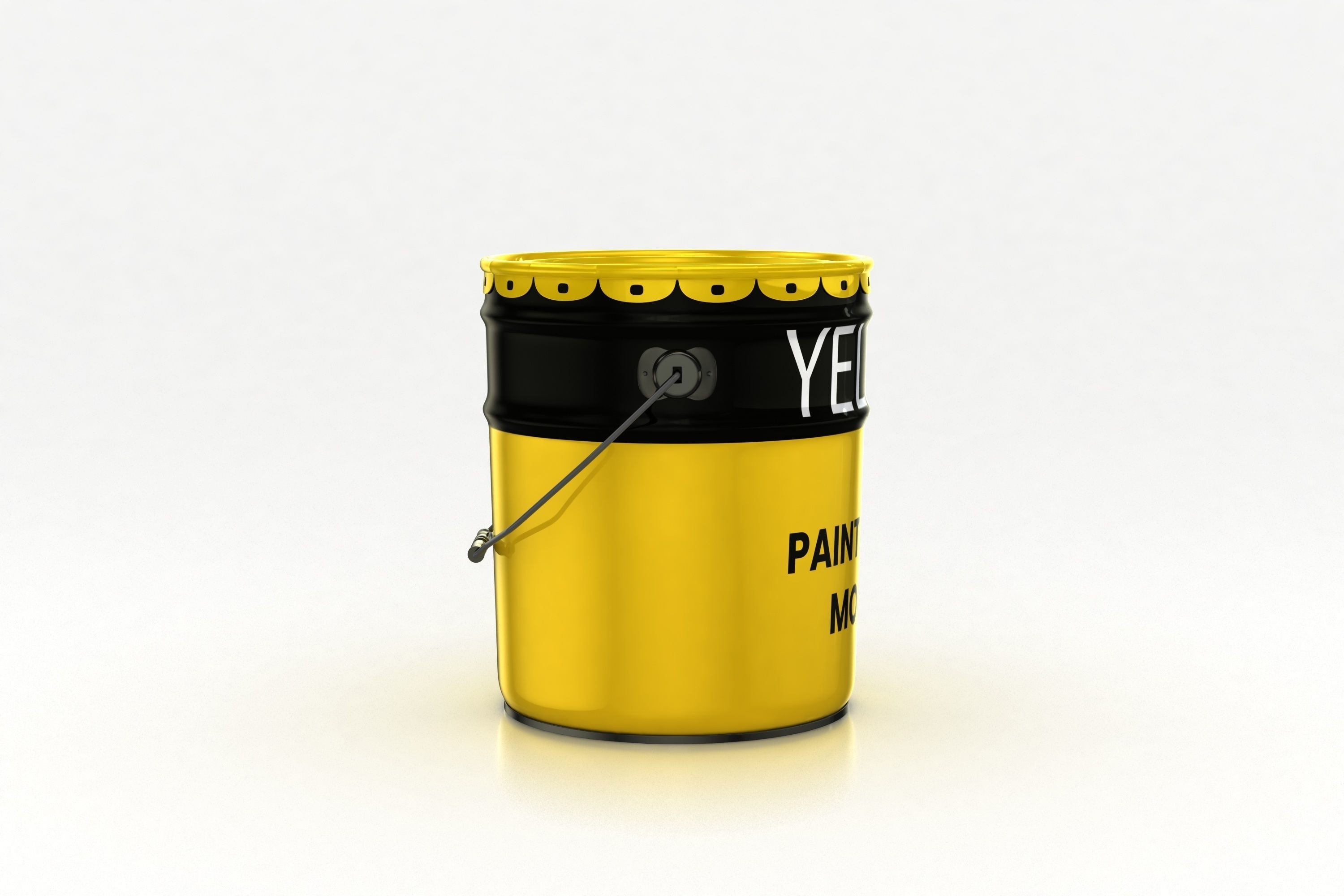 Metal Paint Bucket Mockup 3D model_2