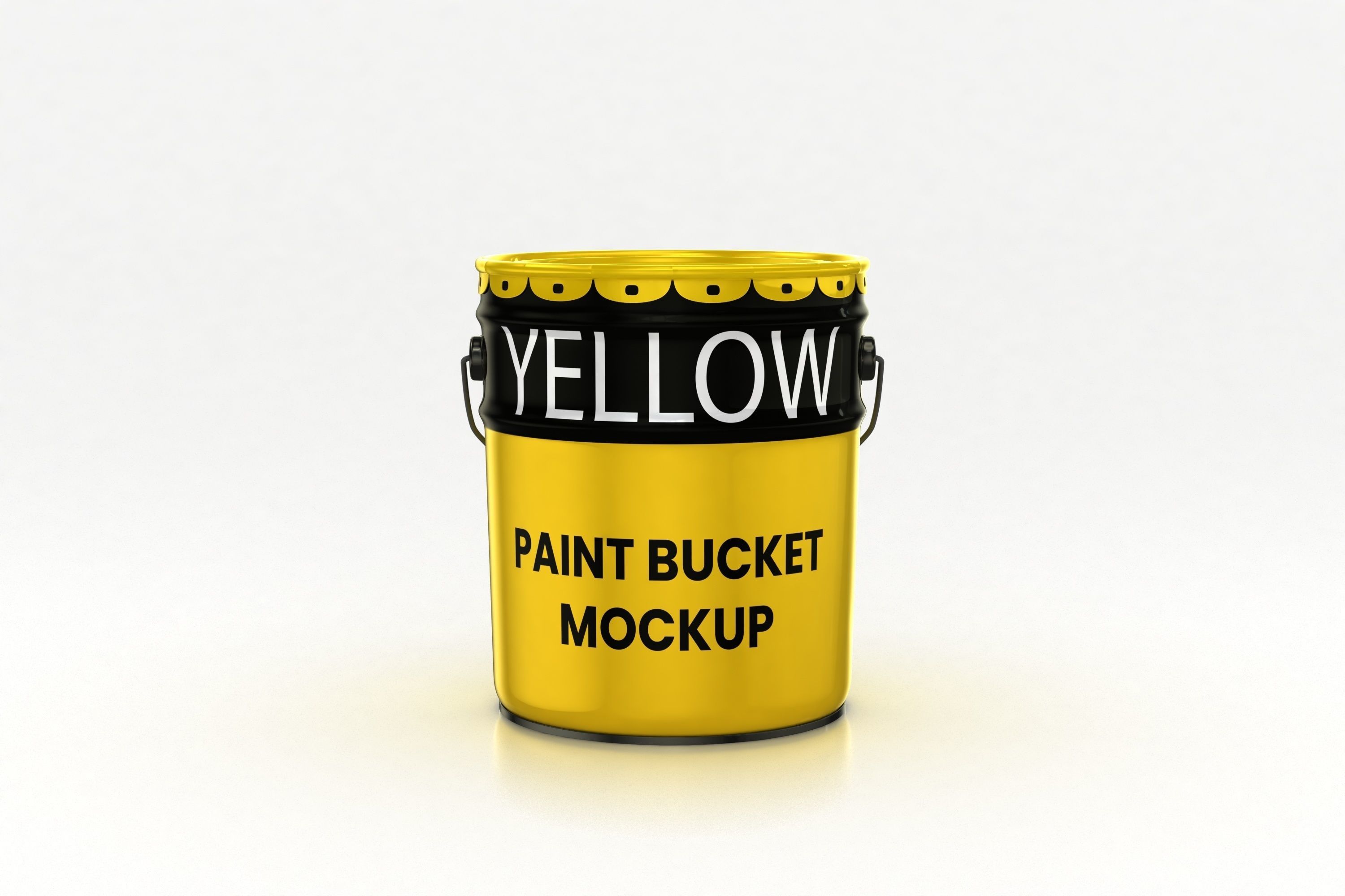 Metal Paint Bucket Mockup 3D model_1