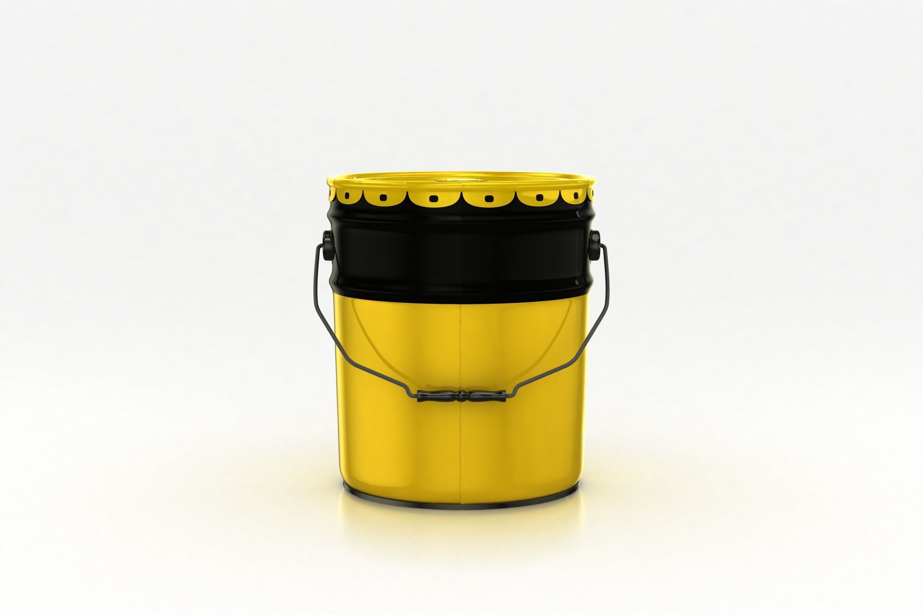 Metal Paint Bucket Mockup 3D model_3