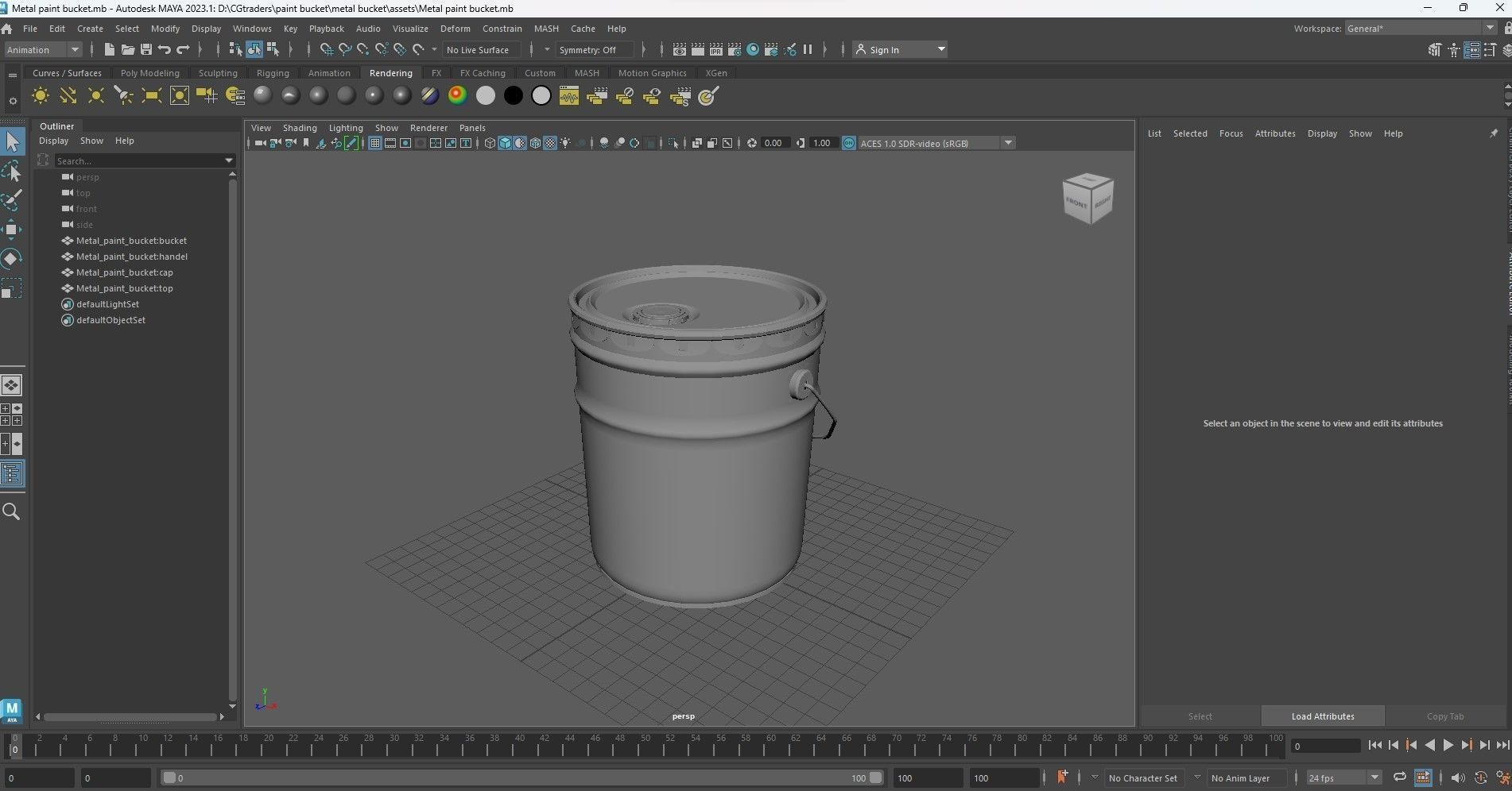 Metal Paint Bucket Mockup 3D model_17