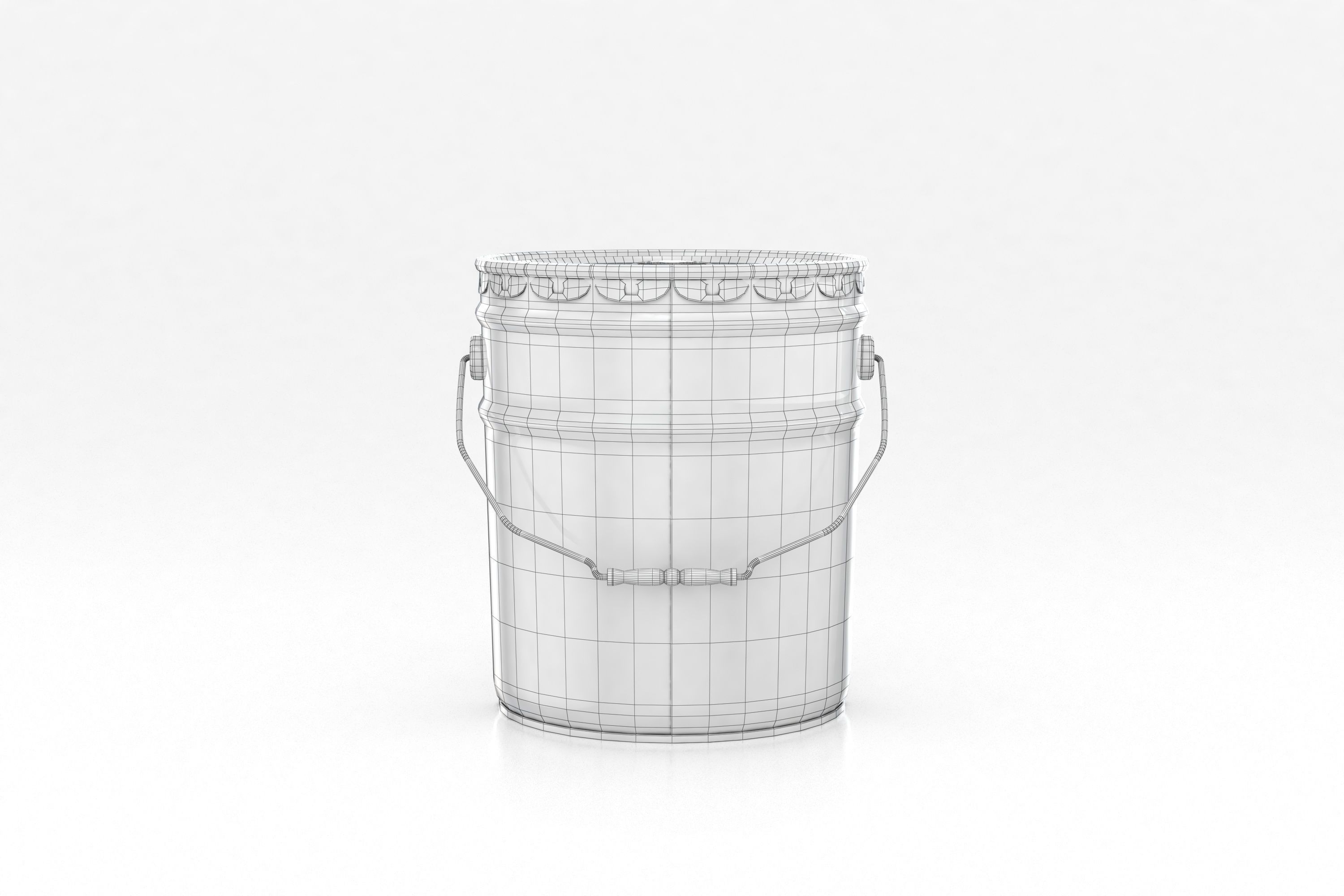 Metal Paint Bucket Mockup 3D model_11