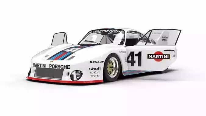 Porsche 935 77 1977 Martini Racing 3d model HQ interior 3D model