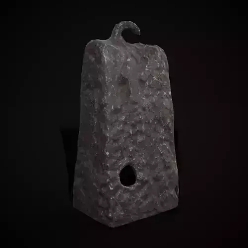 Old Rusting Cow Bell Low-poly 3D model