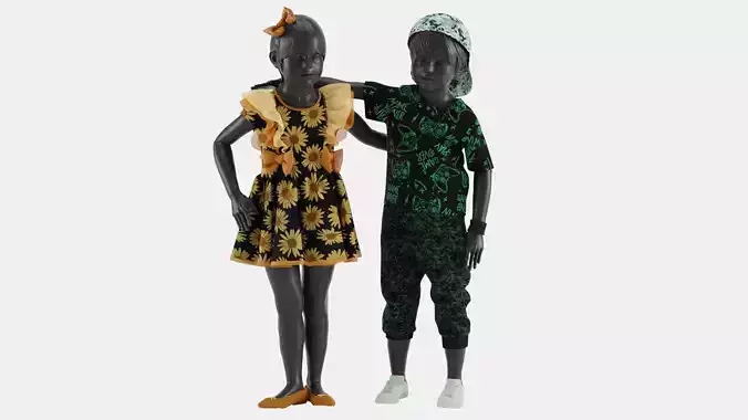 Girl And Boy Outdoor Clothes