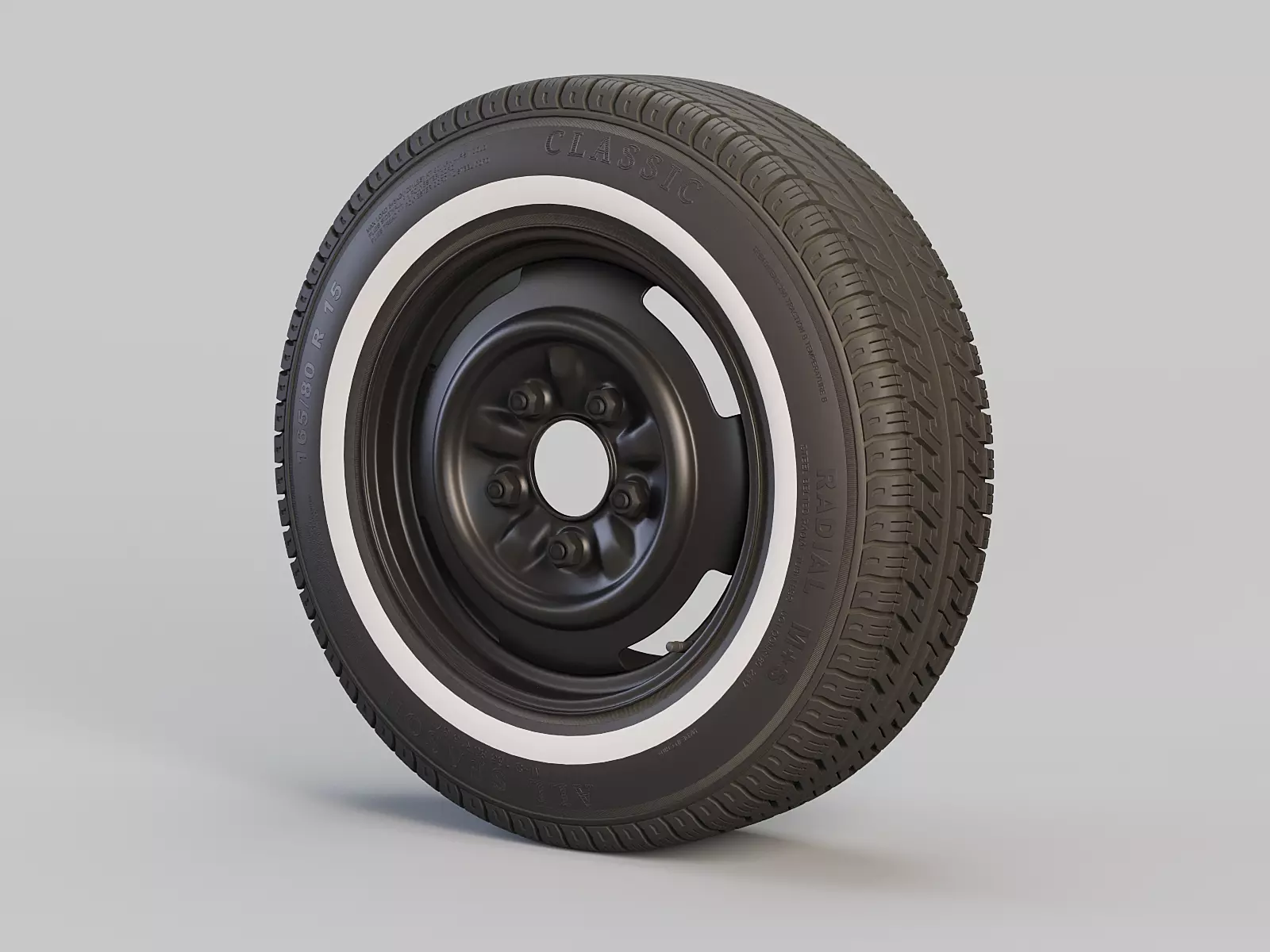 Classic Wheel and Tyre 3D model