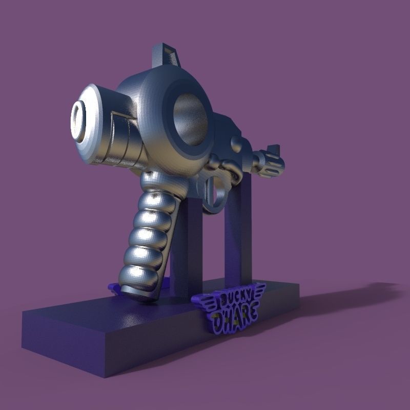 Bucky OHare and weapon  3D print model_12