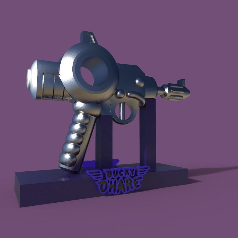Bucky OHare and weapon  3D print model_36