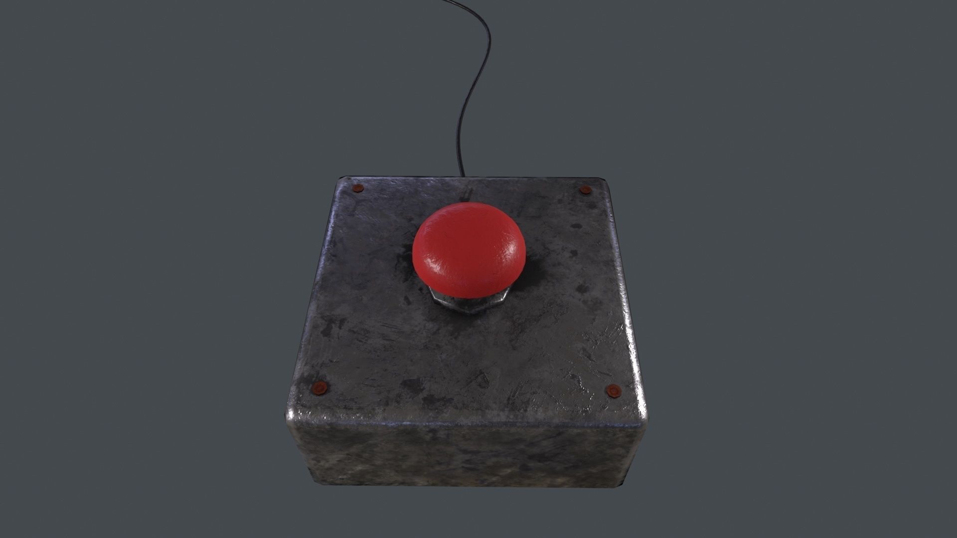 Red Button 3D Model Low-poly 3D model_2