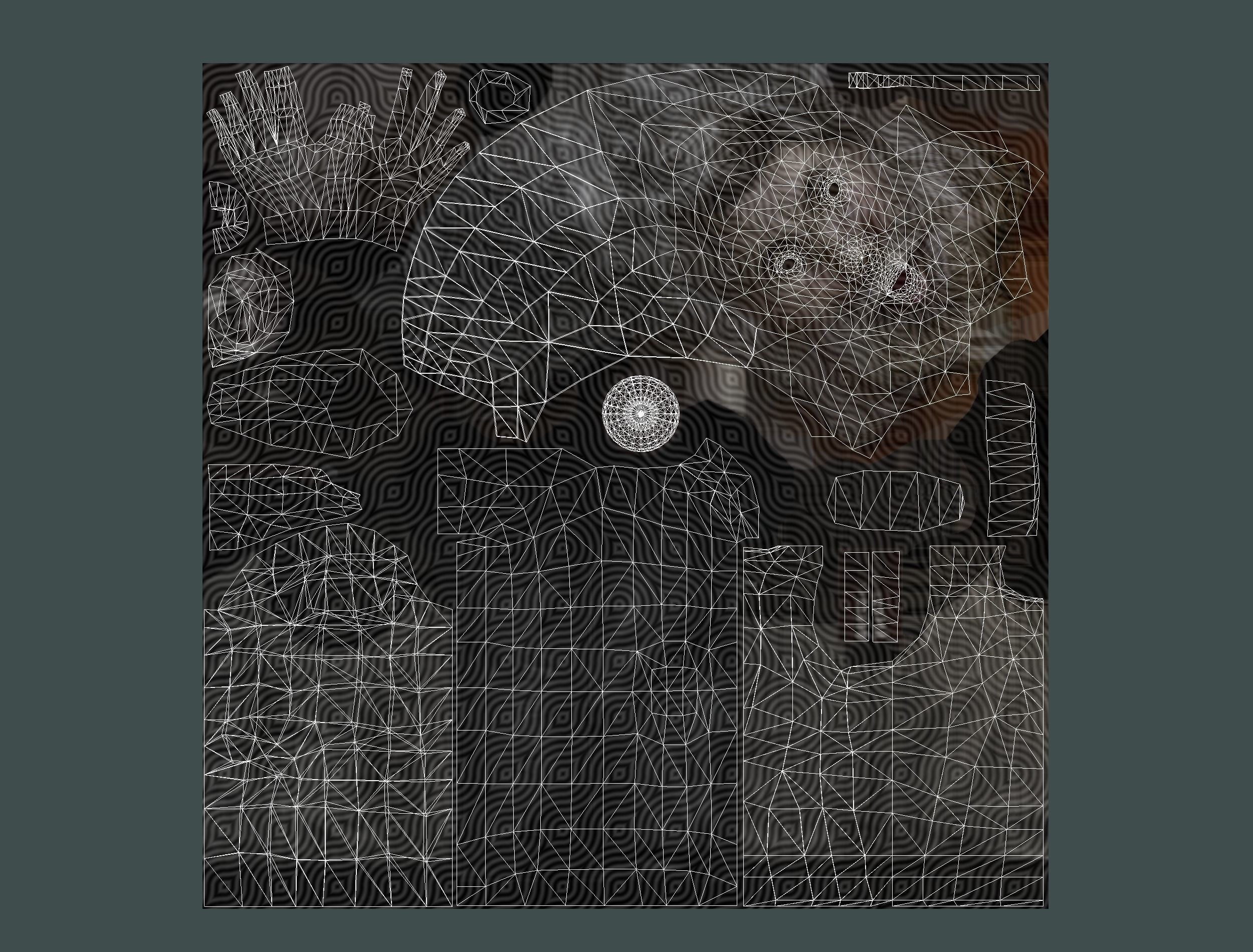 a shabby old man in an old sweater and jeans Low-poly 3D model_23