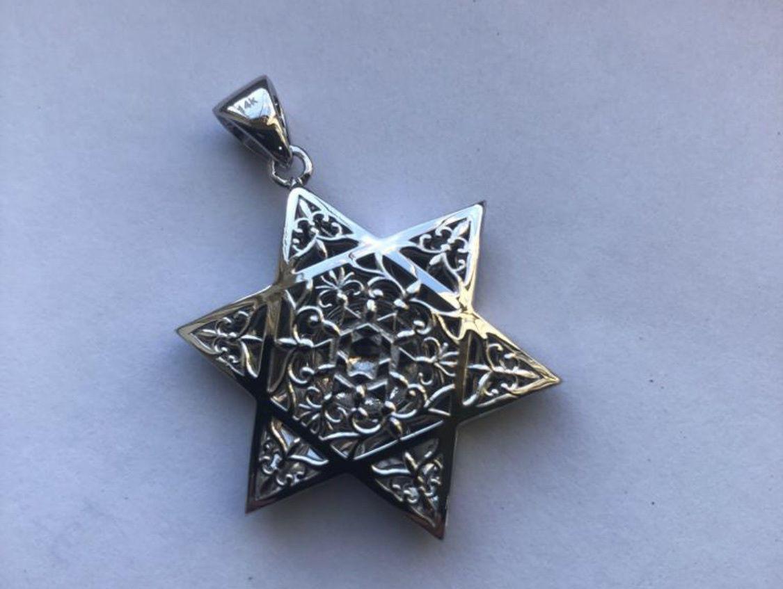 Pendant David Star 3D print model_11