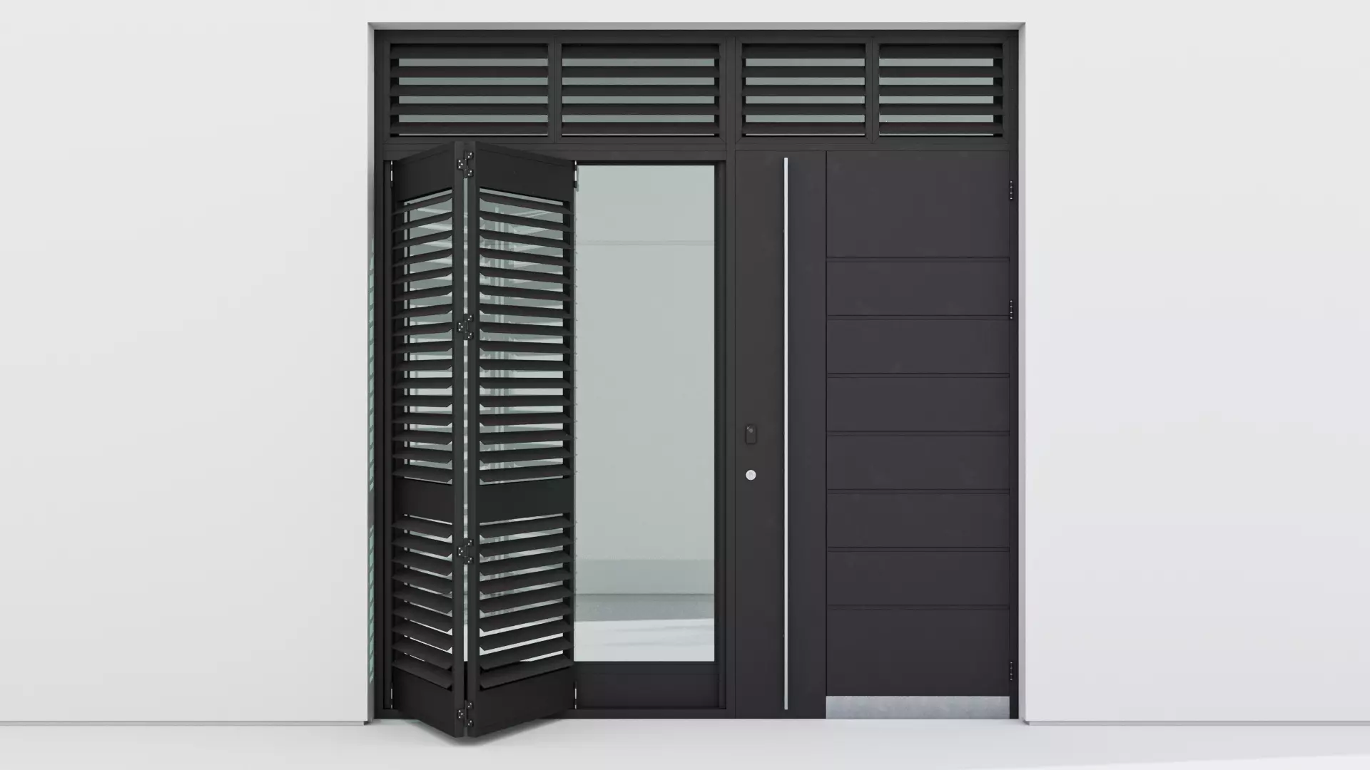 Aluminium door 44 3D model_0