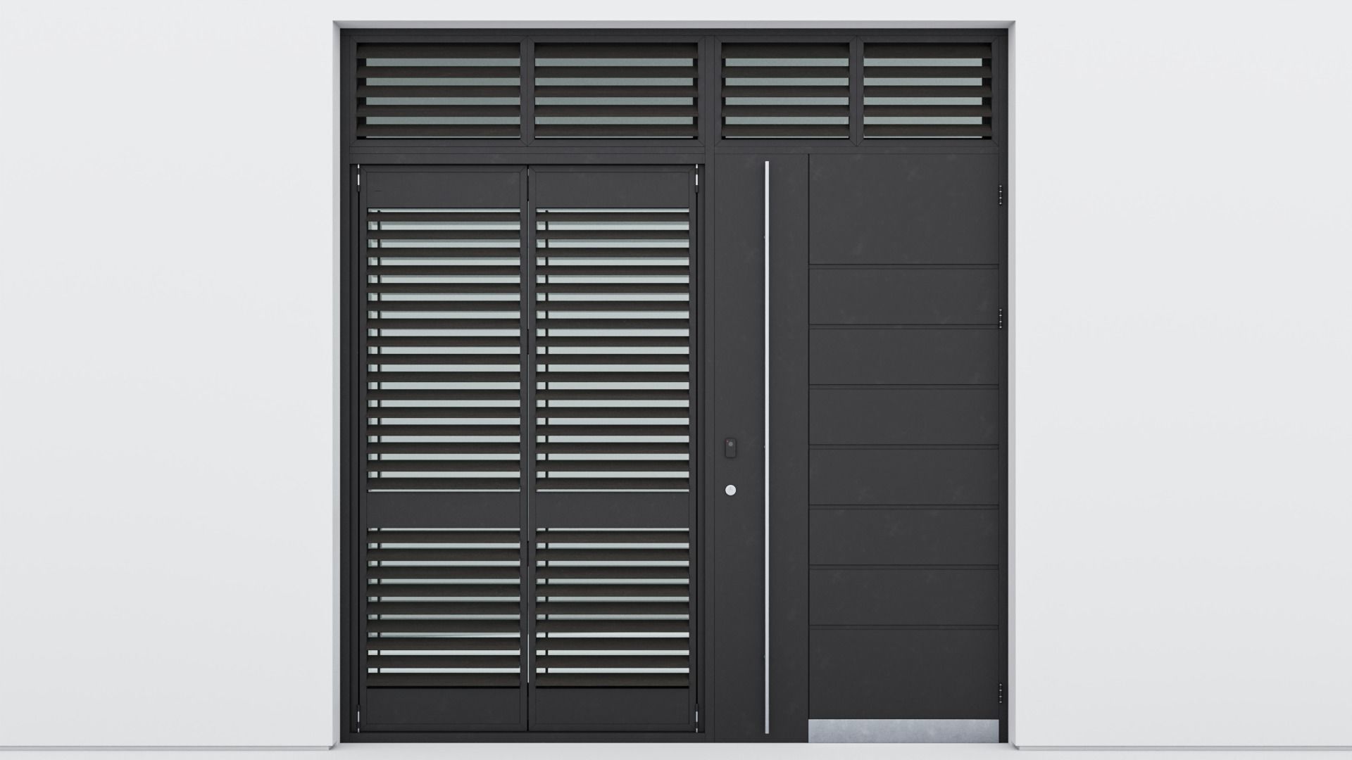 Aluminium door 44 3D model_1