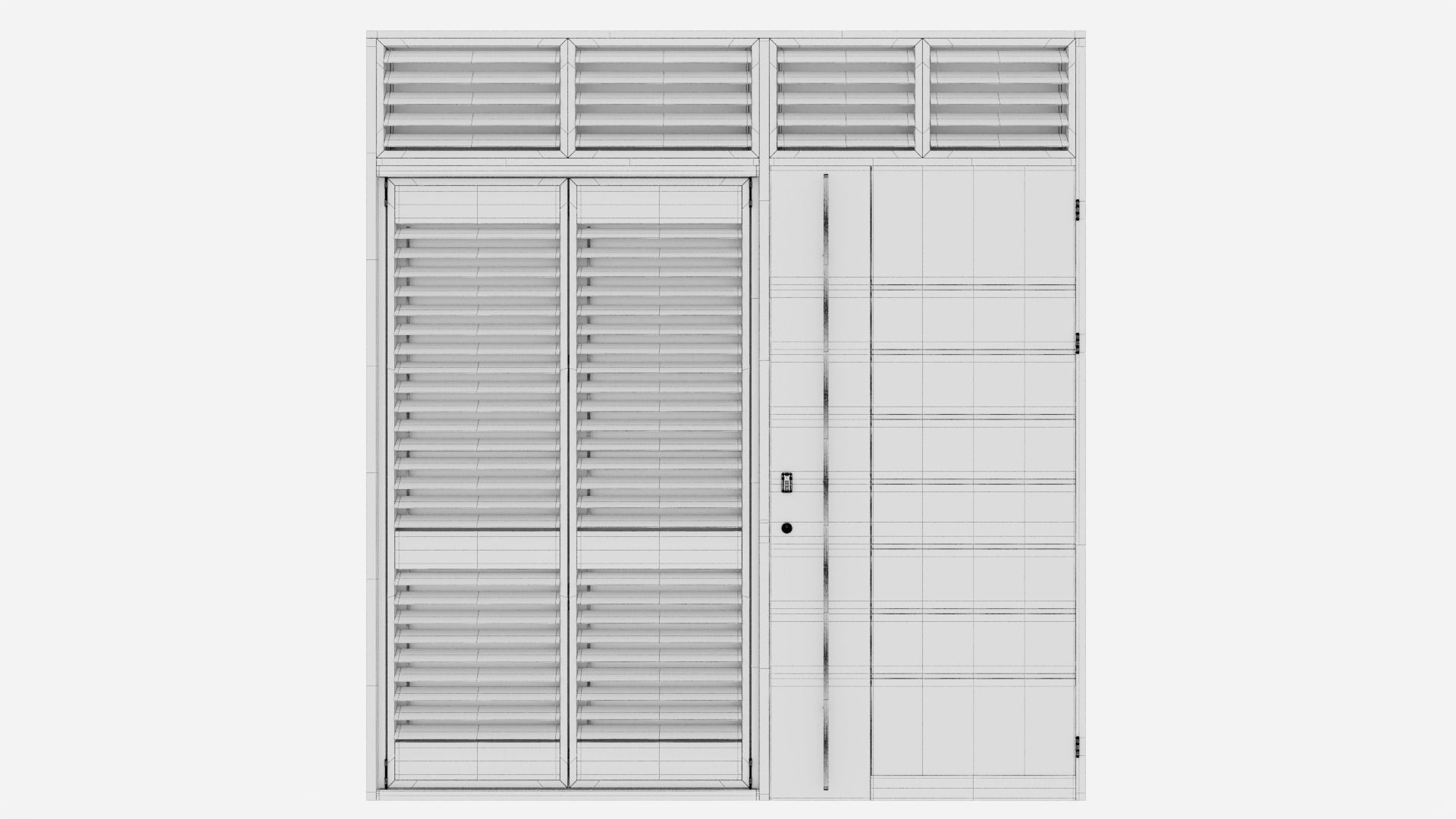 Aluminium door 44 3D model_5