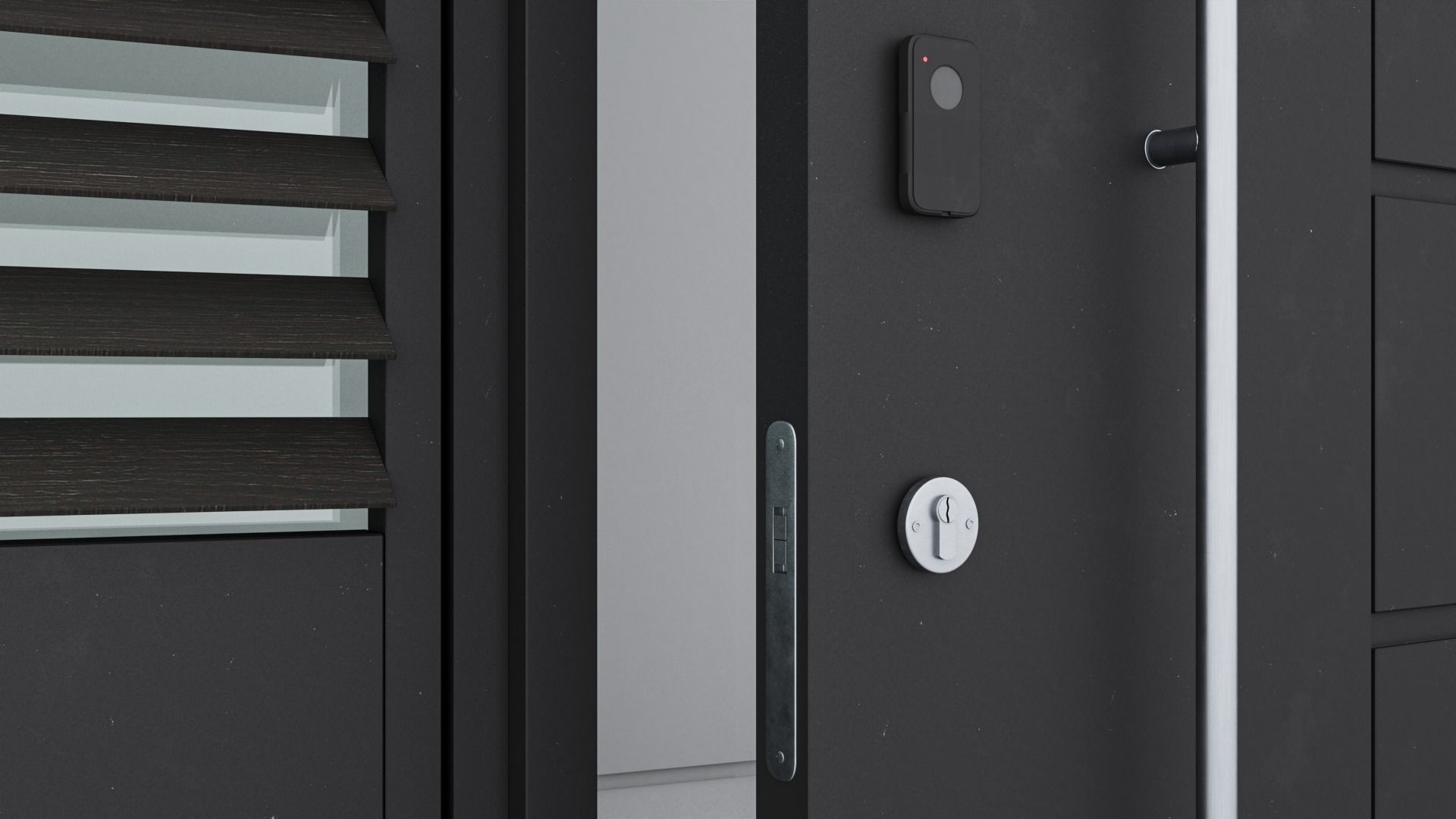 Aluminium door 44 3D model_4