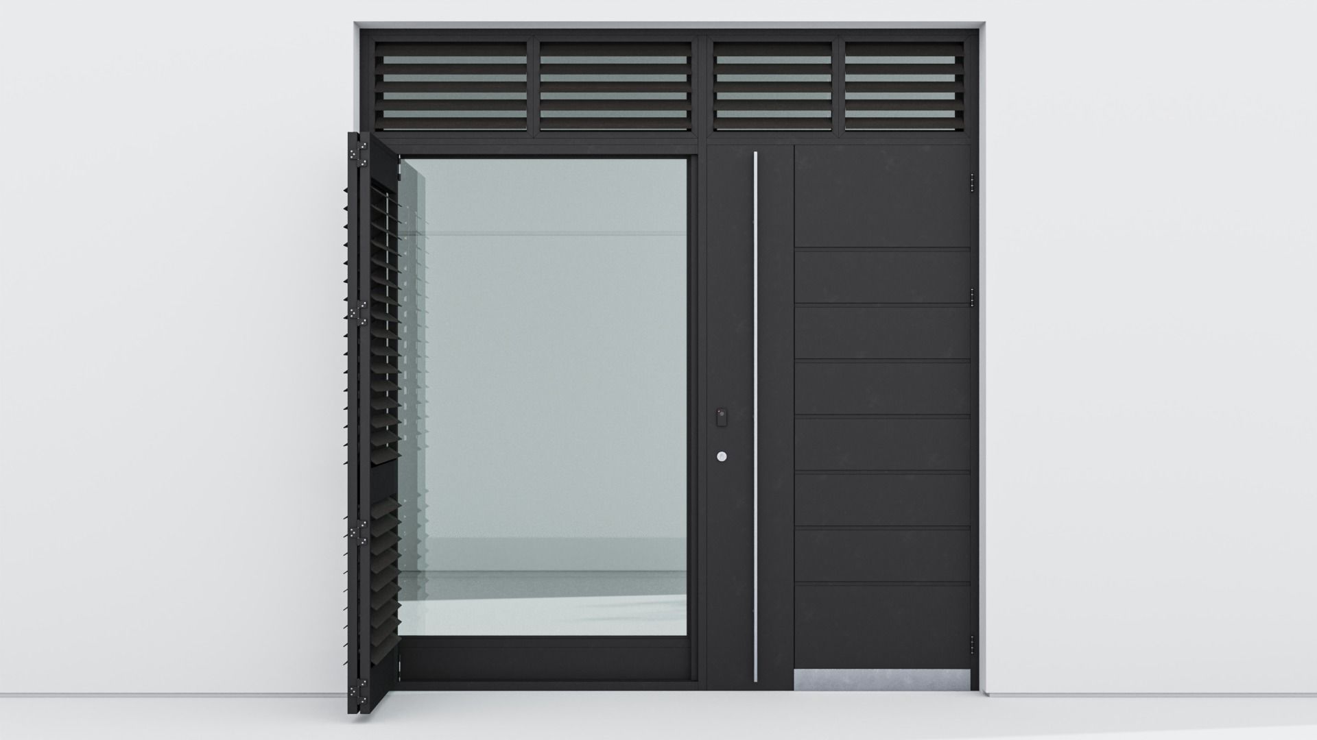Aluminium door 44 3D model_2