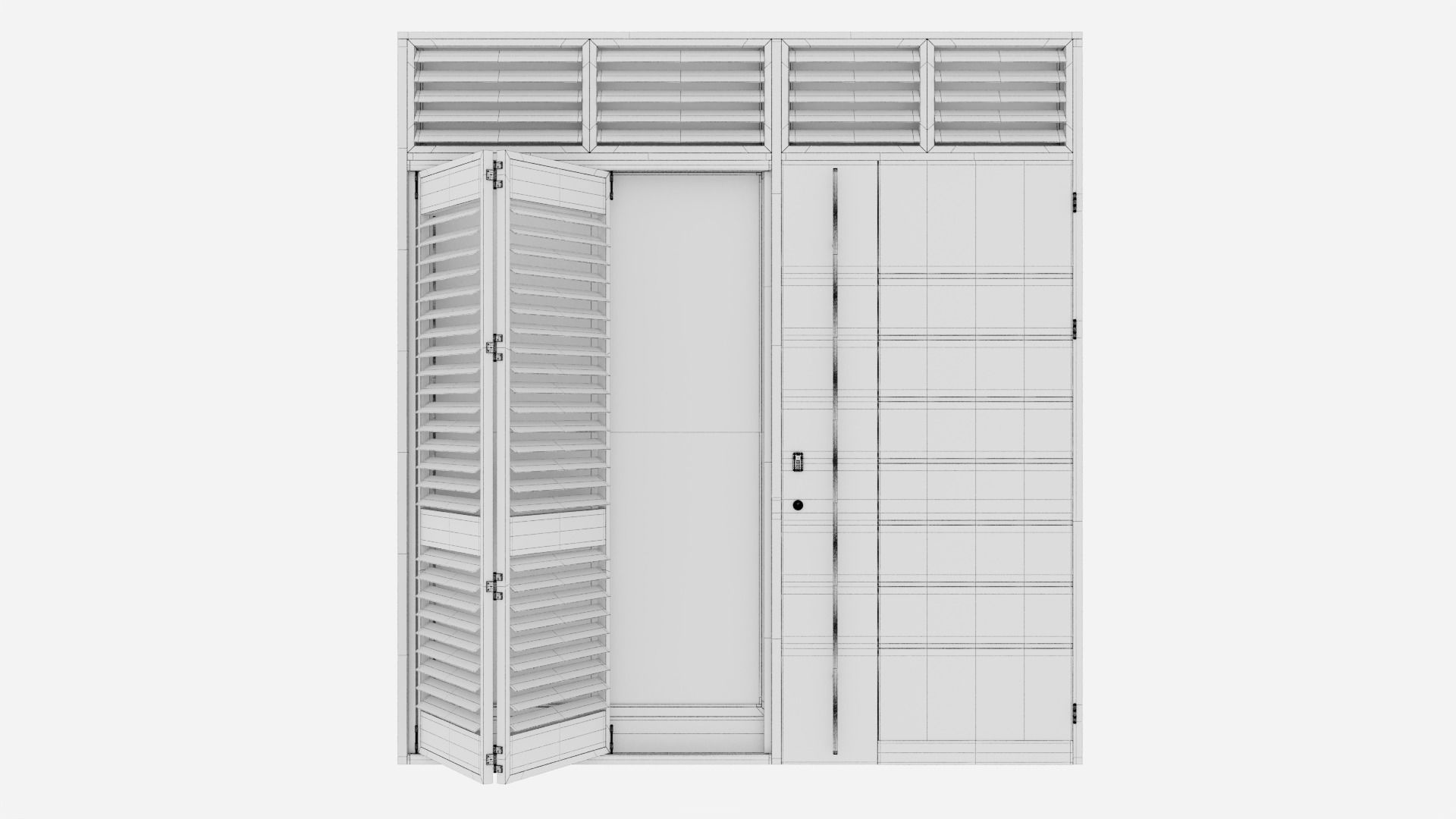 Aluminium door 44 3D model_6