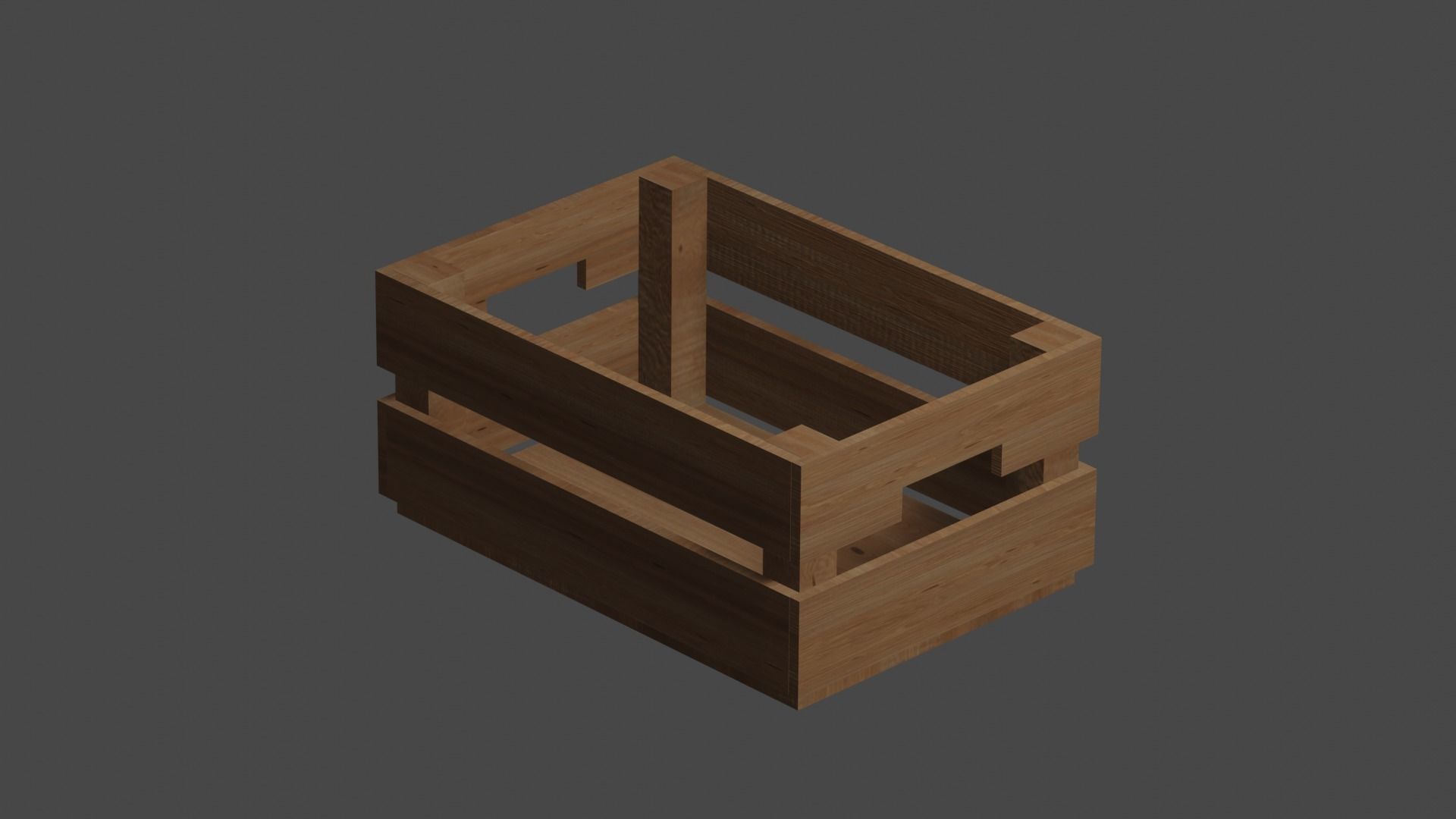 Wooden crate 3D model_3