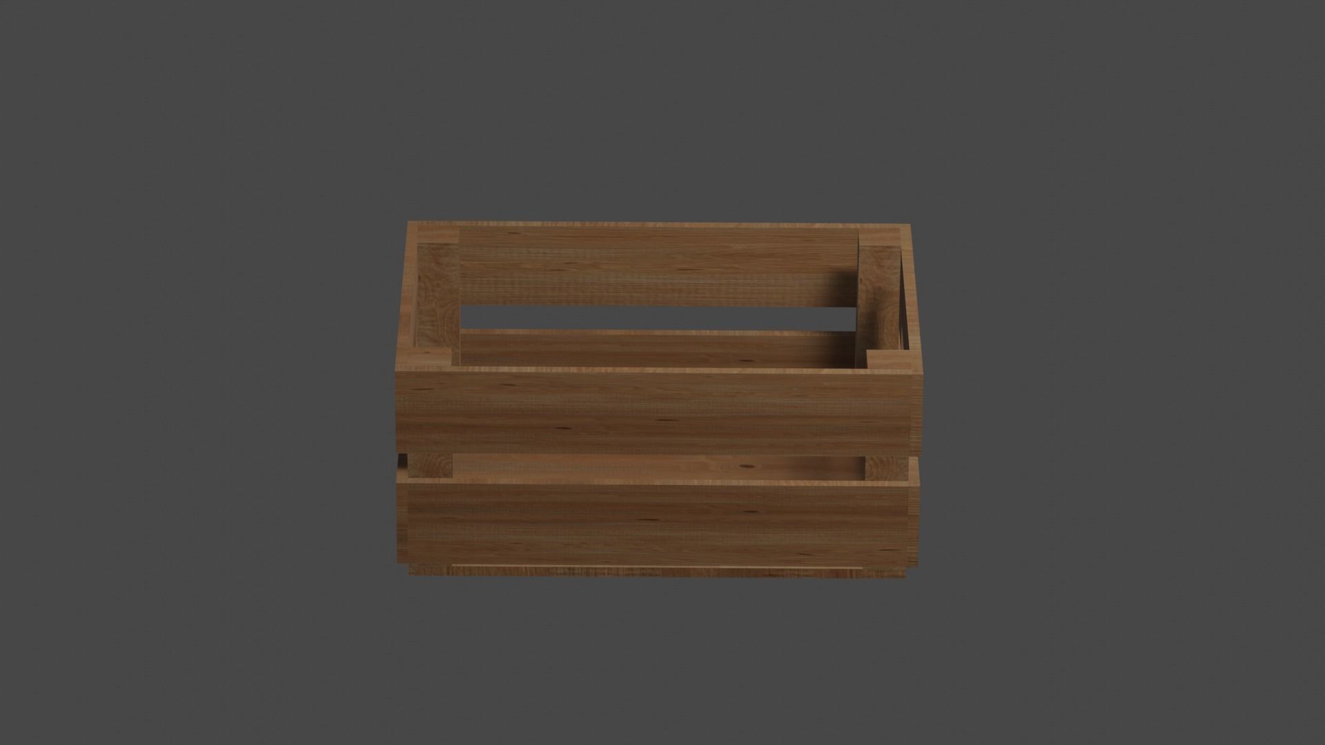 Wooden crate 3D model_1