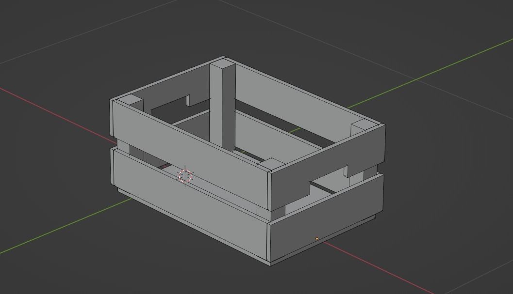 Wooden crate 3D model_5