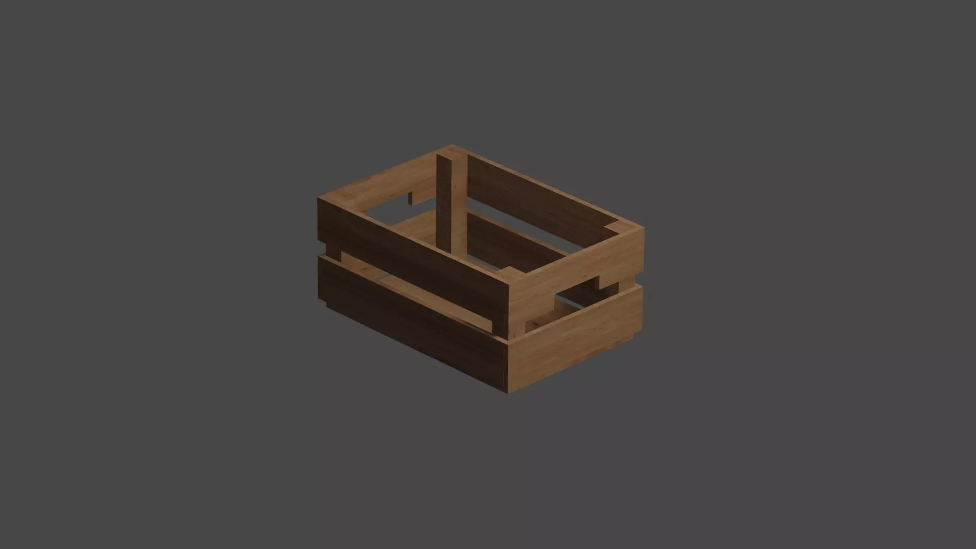 Wooden crate 3D model_0