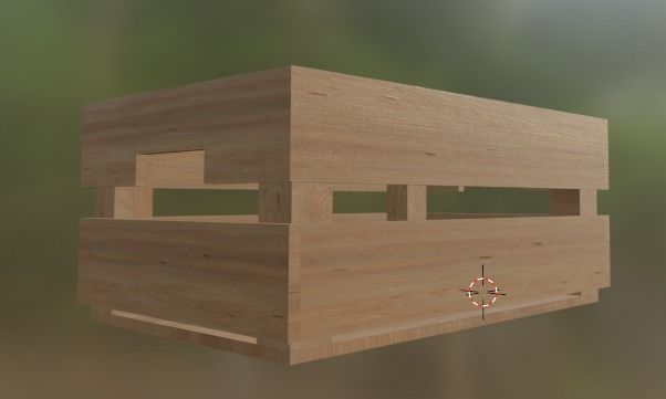 Wooden crate 3D model_4