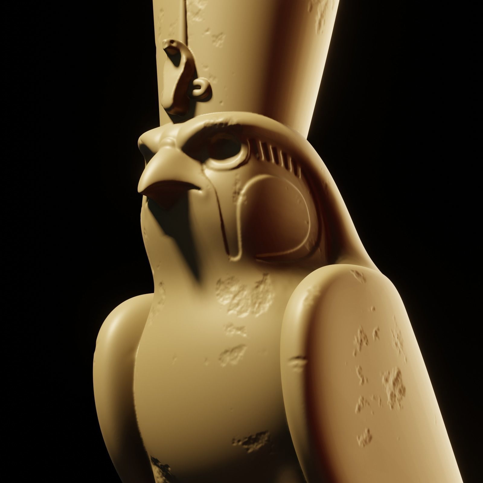 Horus bird 3D print model_6