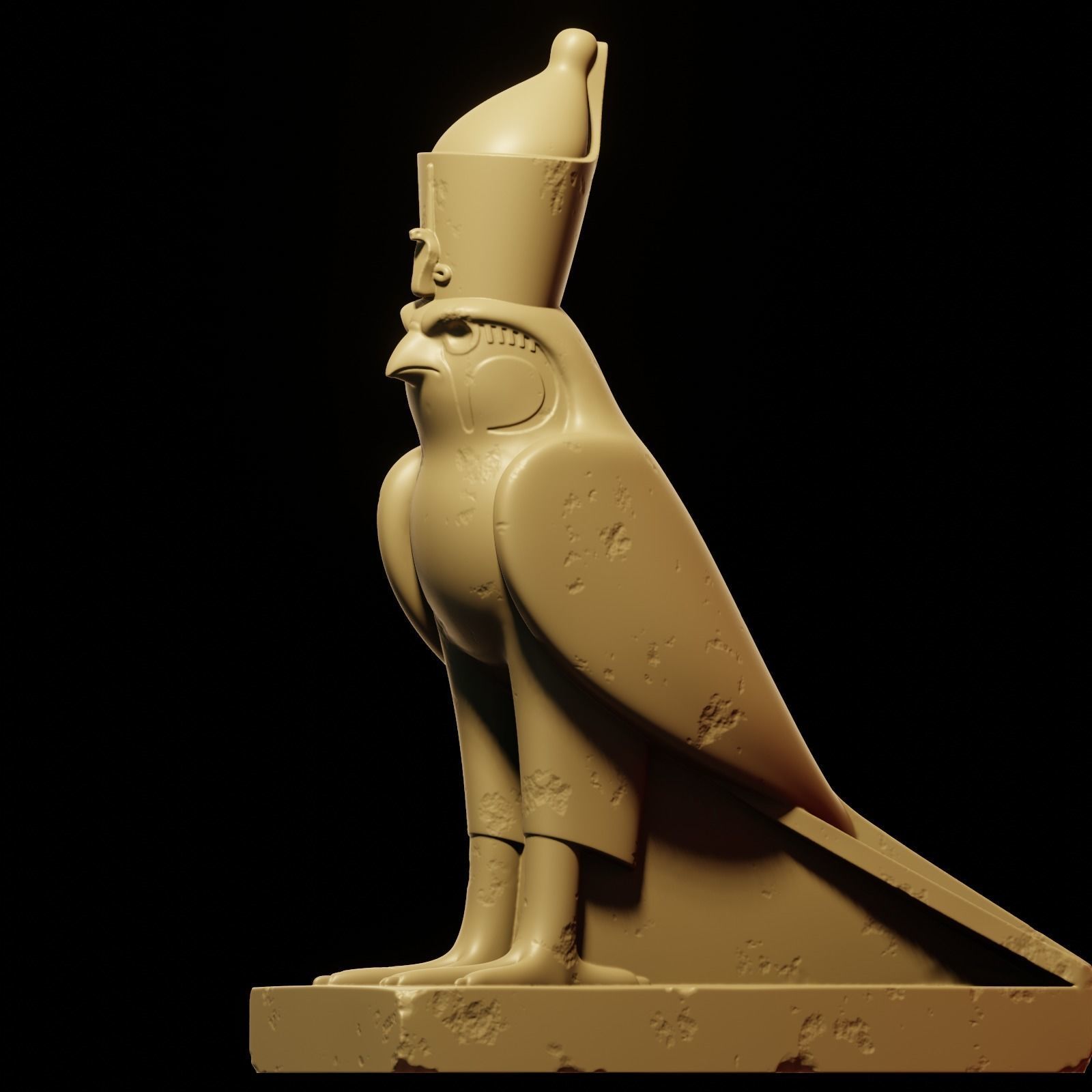 Horus bird 3D print model_29