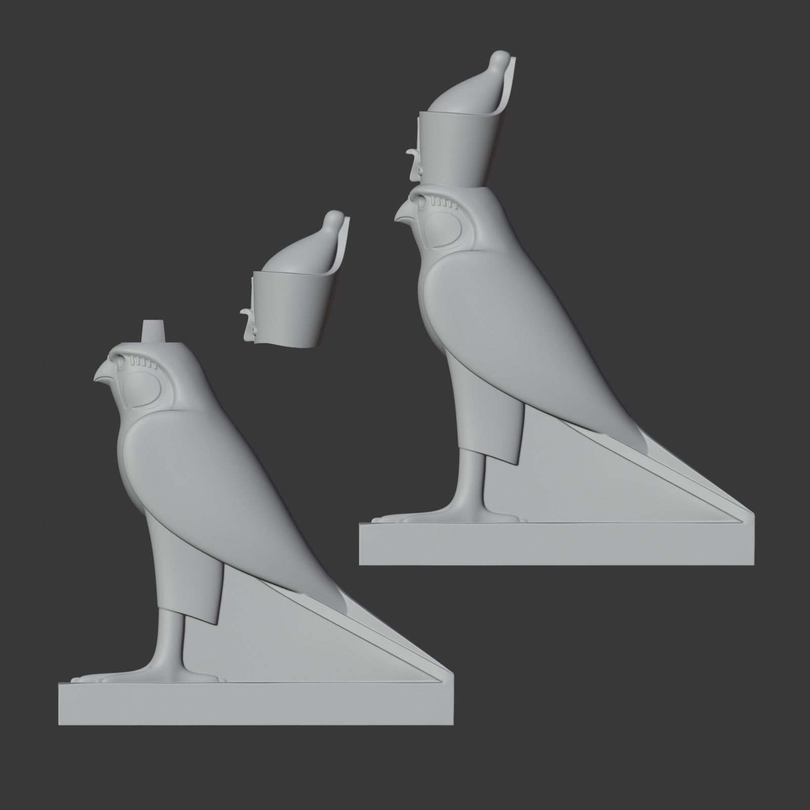 Horus bird 3D print model_40