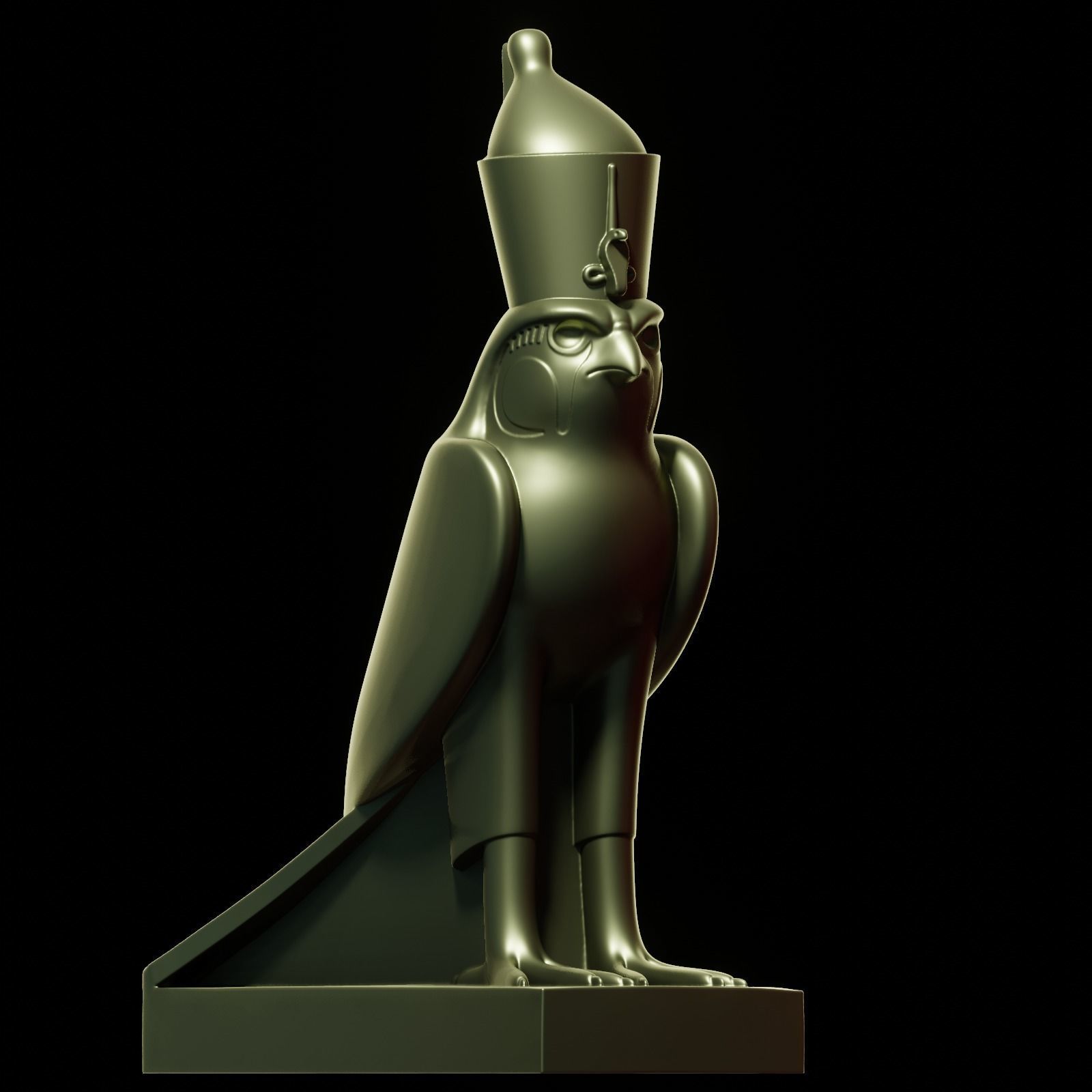 Horus bird 3D print model_25