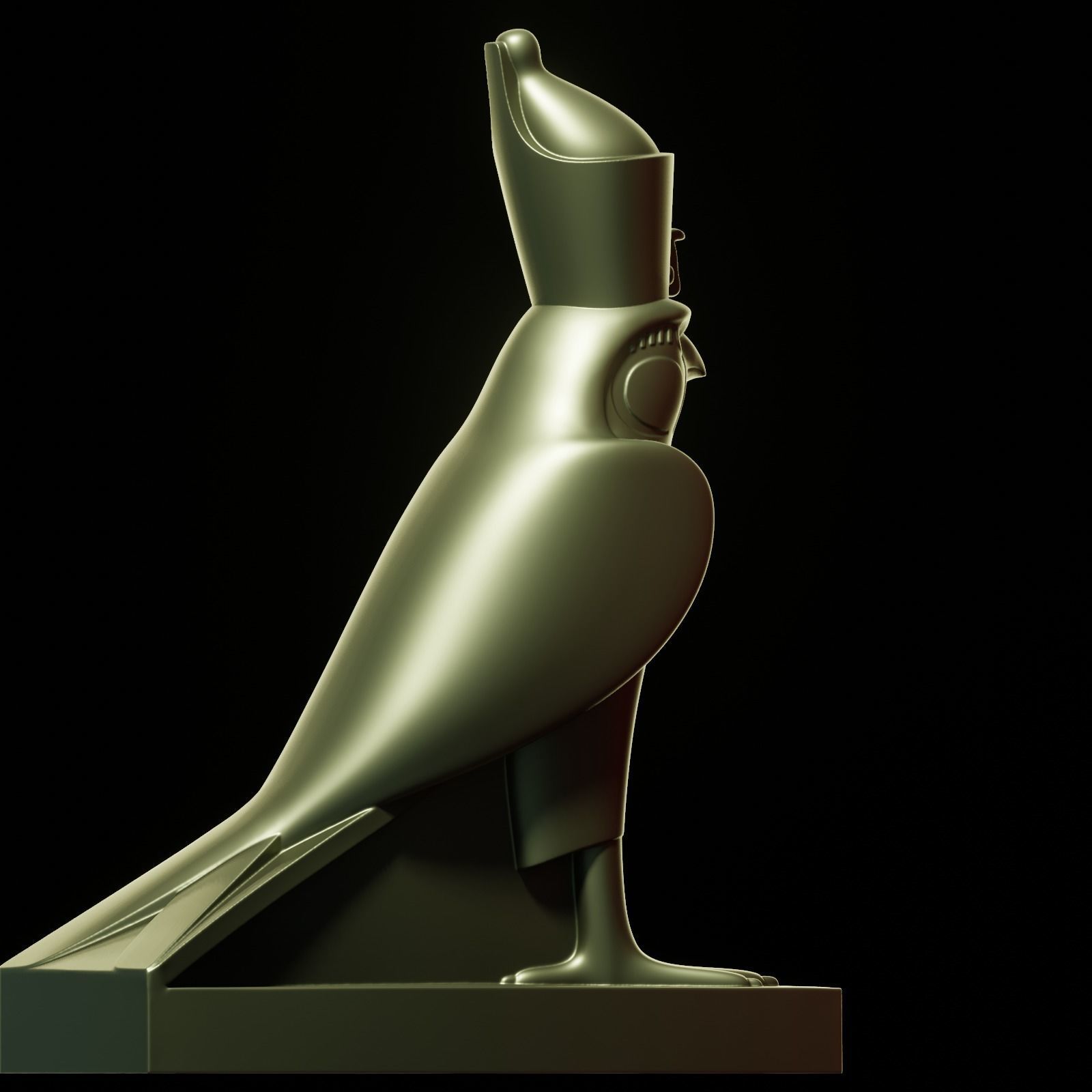 Horus bird 3D print model_22
