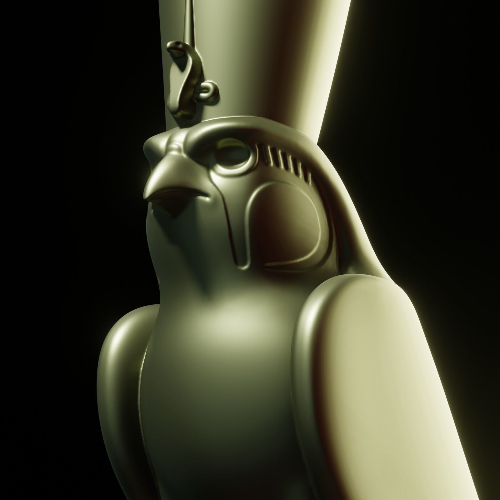 Horus bird 3D print model_5