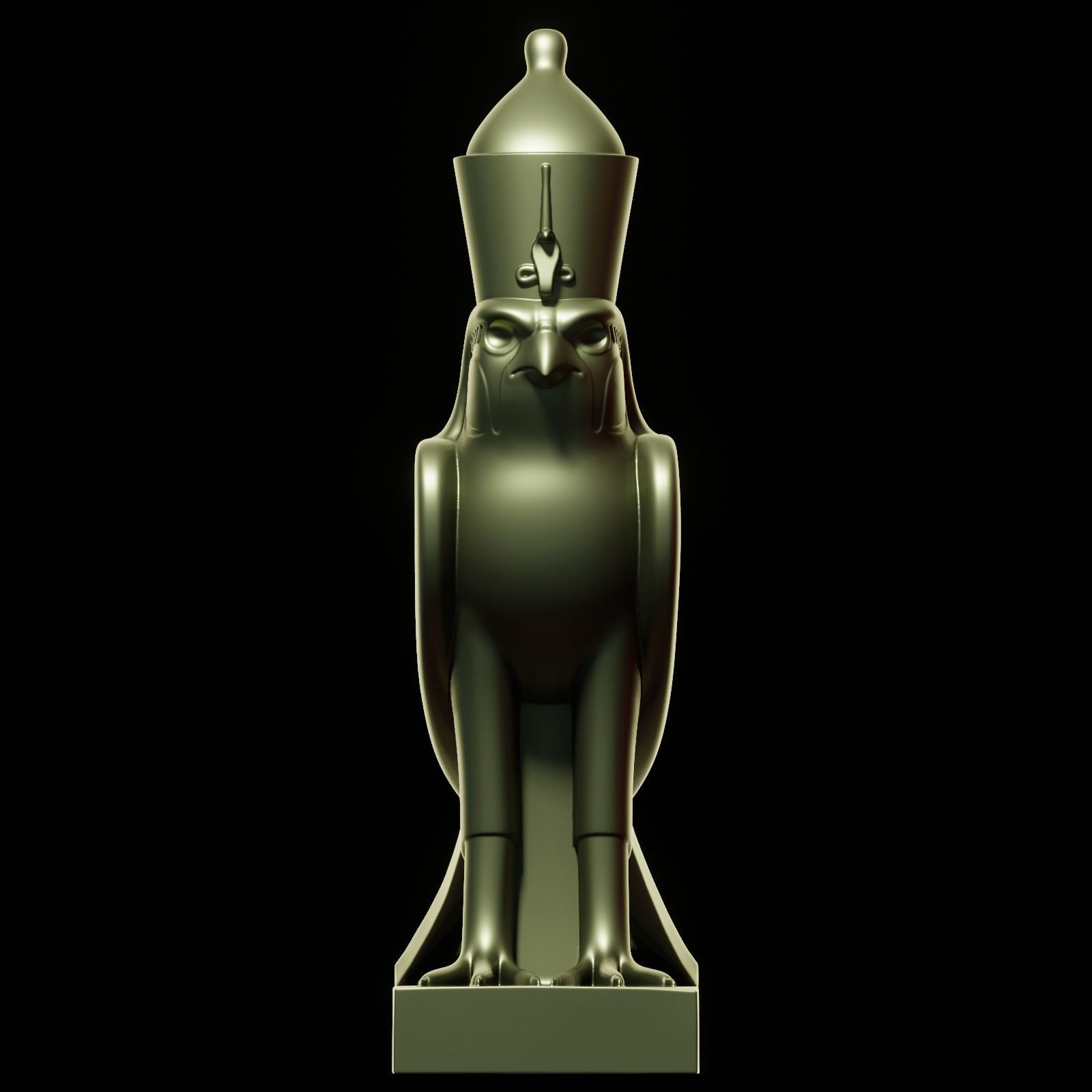 Horus bird 3D print model_26