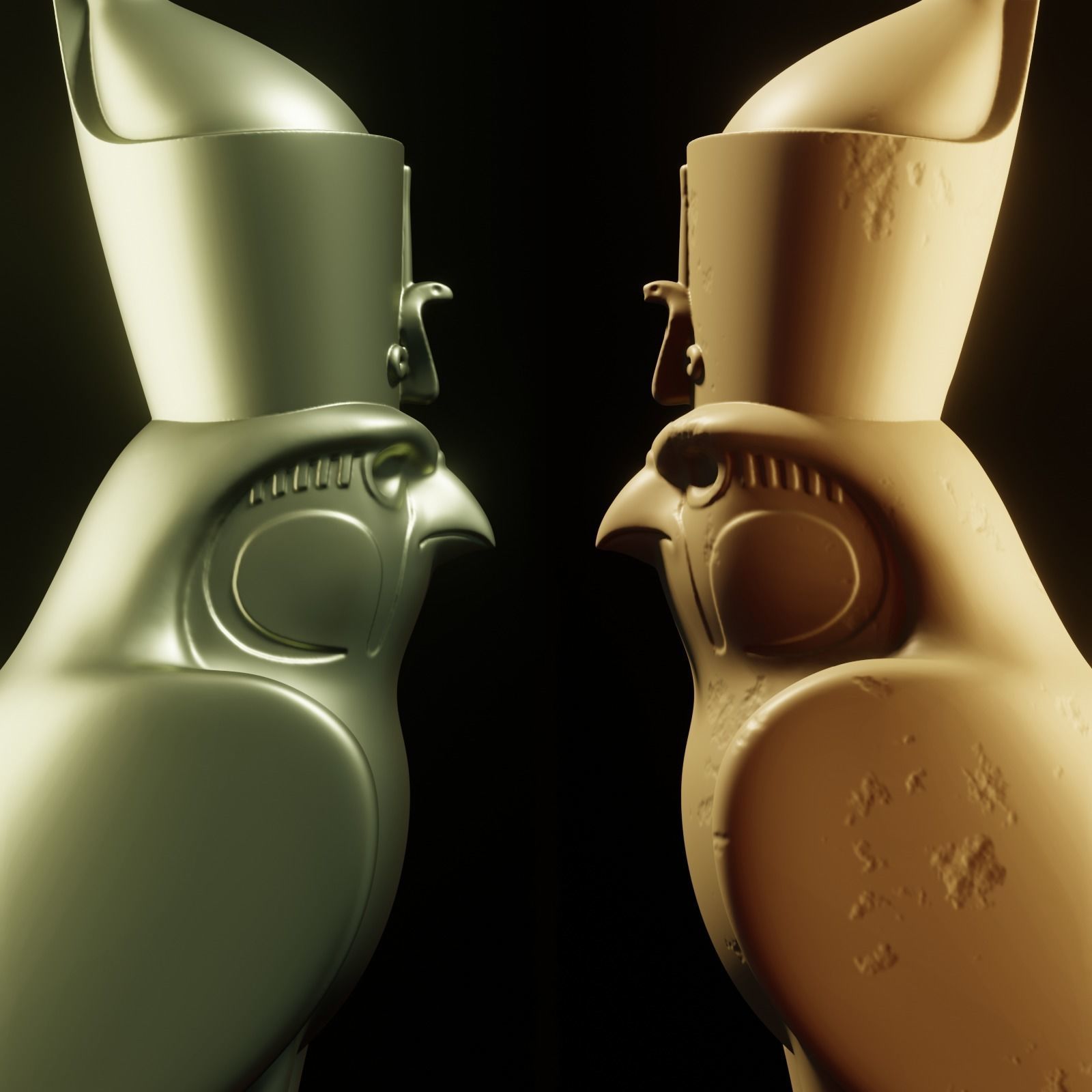 Horus bird 3D print model_11