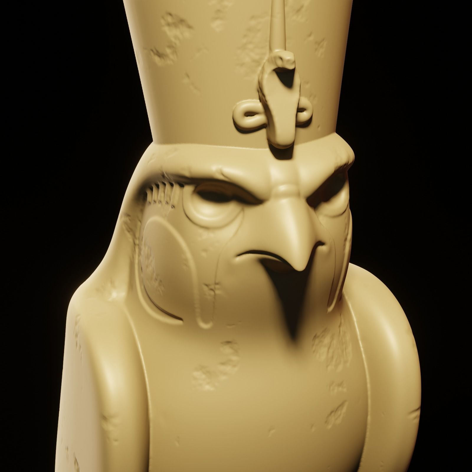 Horus bird 3D print model_8