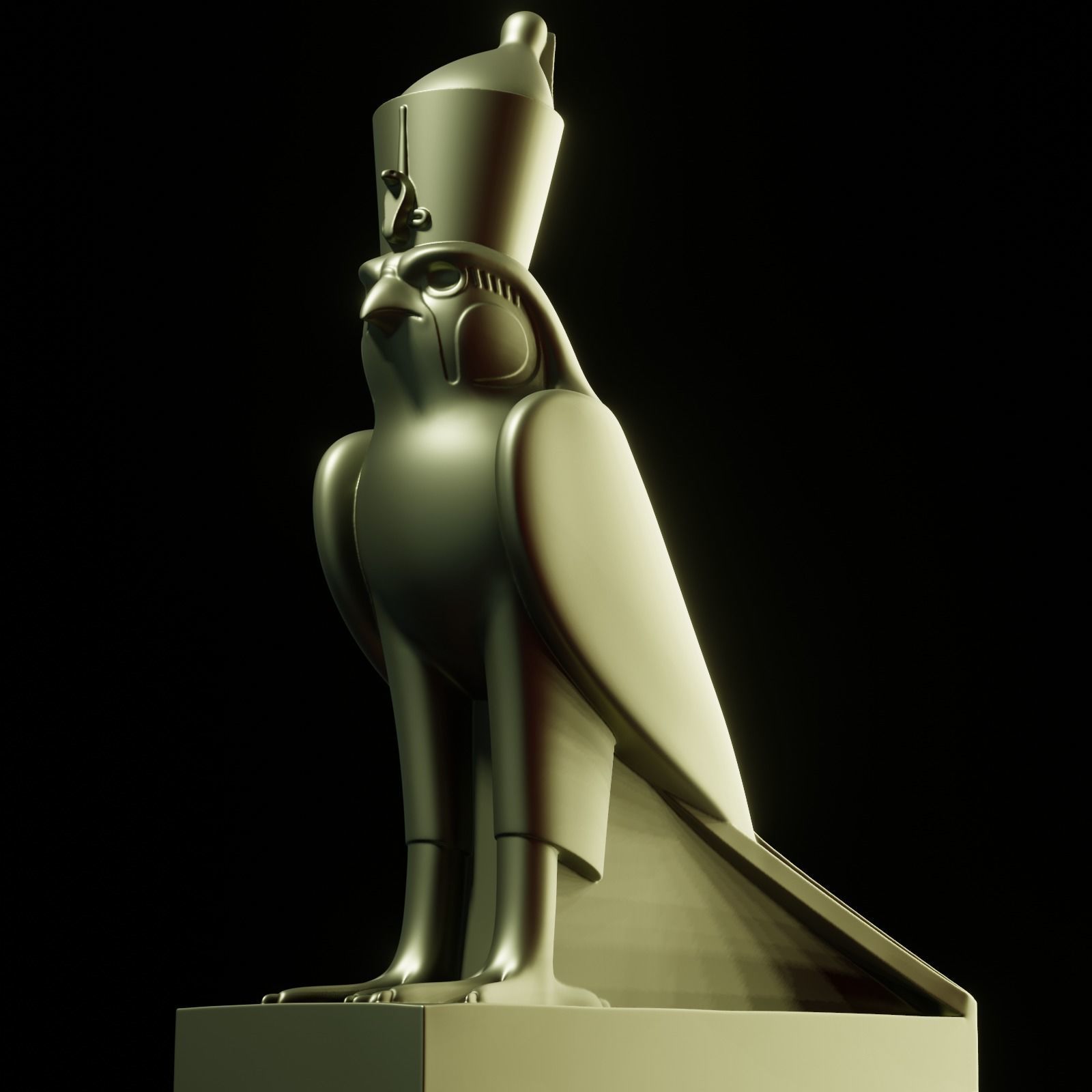 Horus bird 3D print model_3