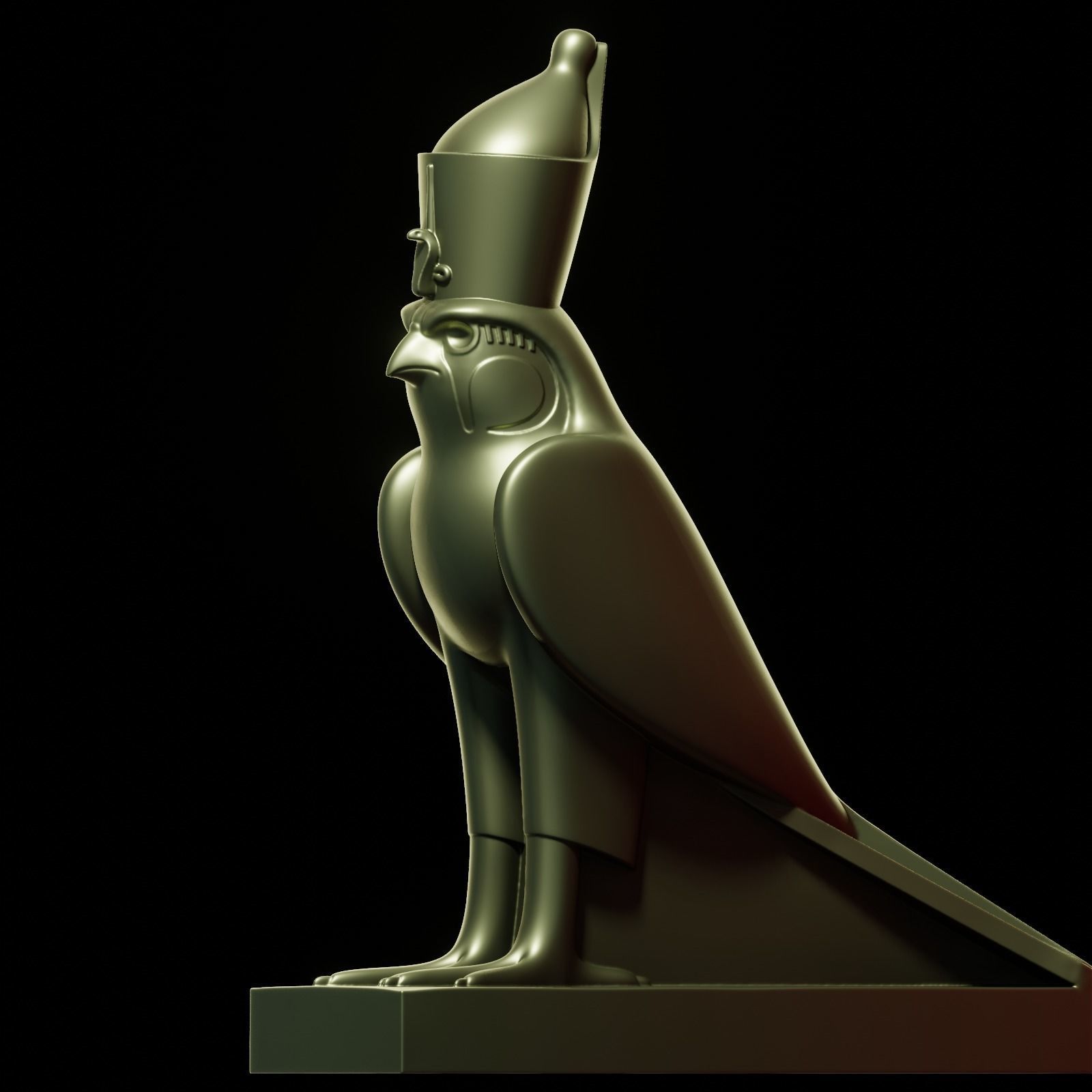 Horus bird 3D print model_16