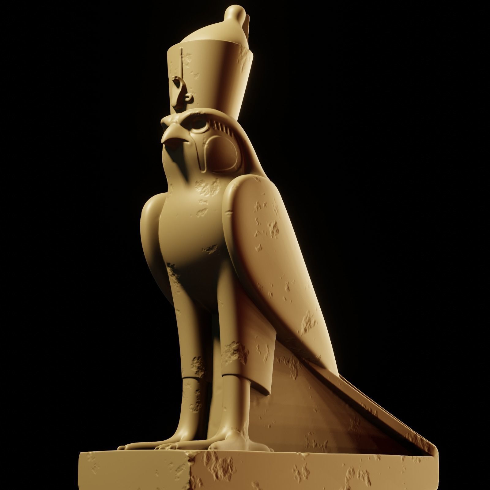 Horus bird 3D print model_4