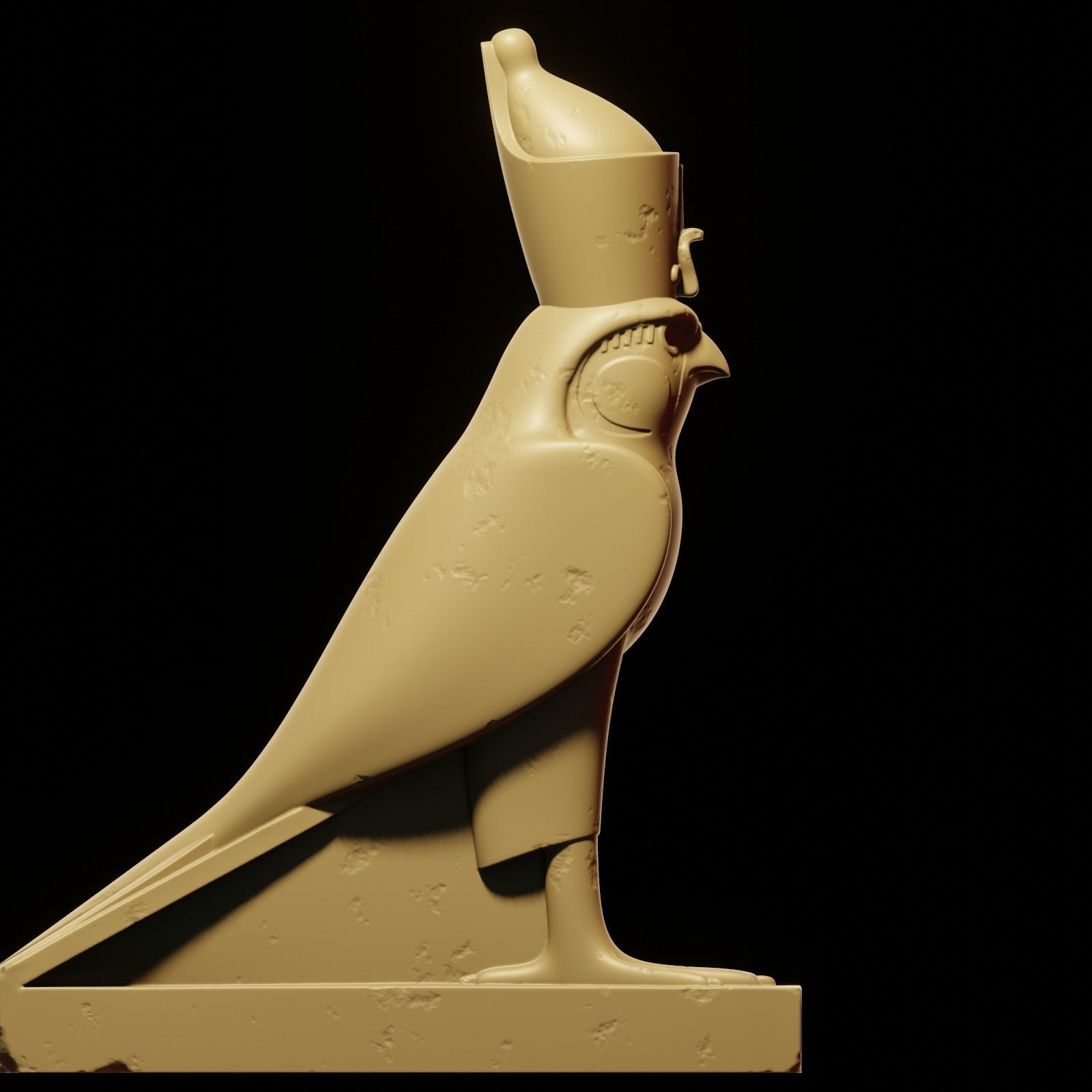 Horus bird 3D print model_36