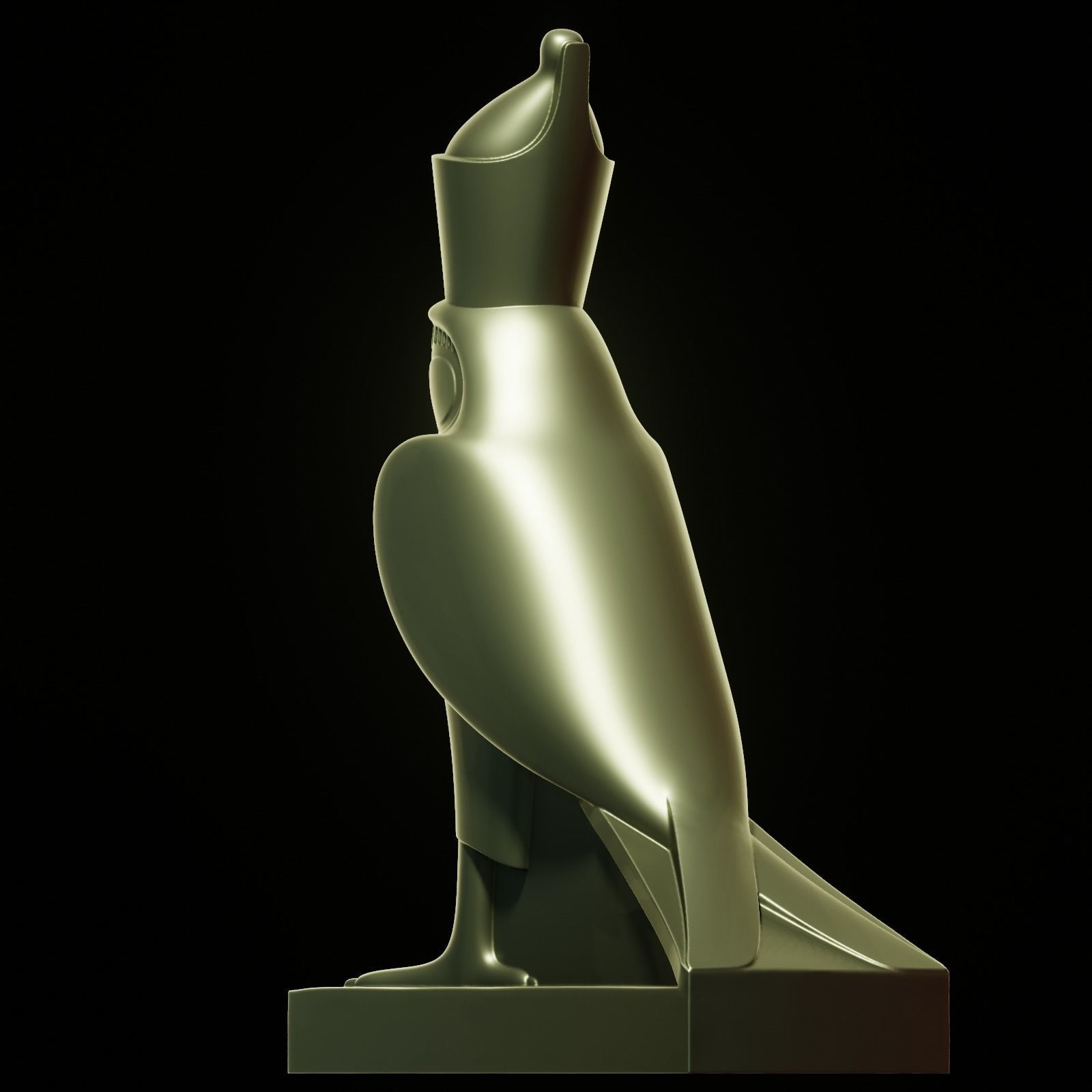 Horus bird 3D print model_19