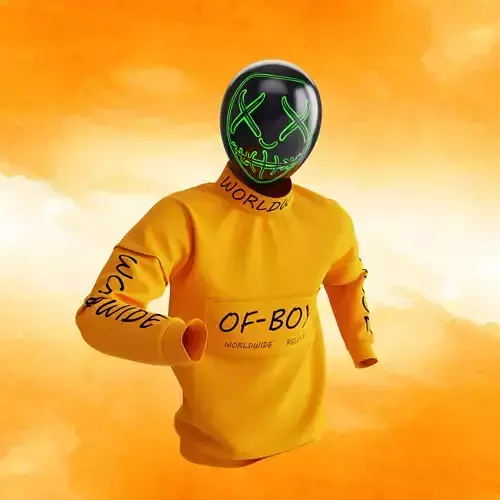 Of-Boy mannequin wearing sweatshirt