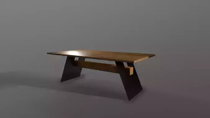 Table metal wood design